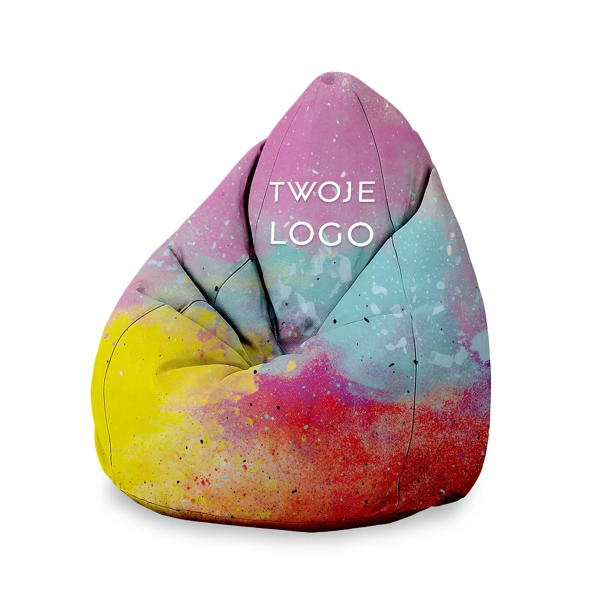 Sitzsack Pearshape mit eigenem Werbelogo