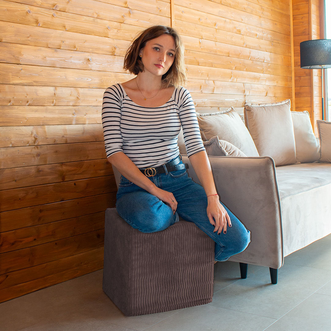Qubik Roasted Cocoa Pouf