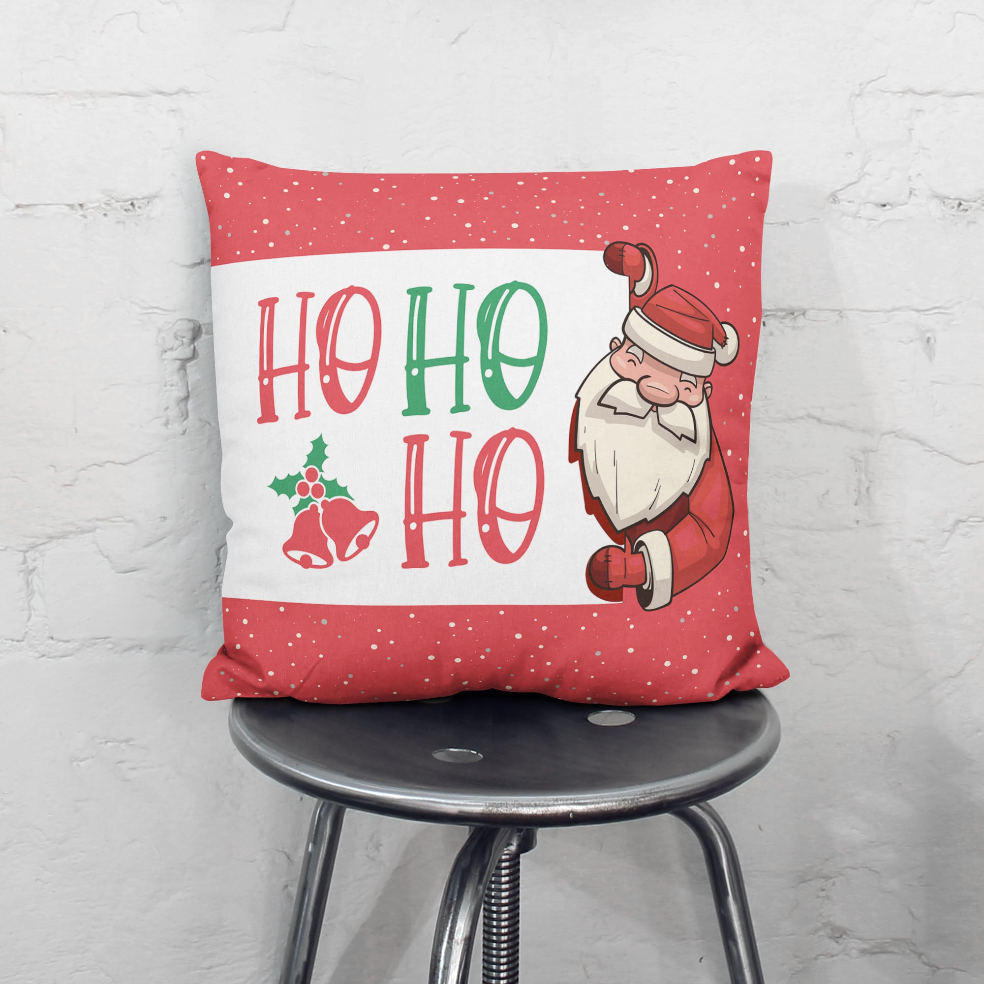 Kissen Santa versteckt sich