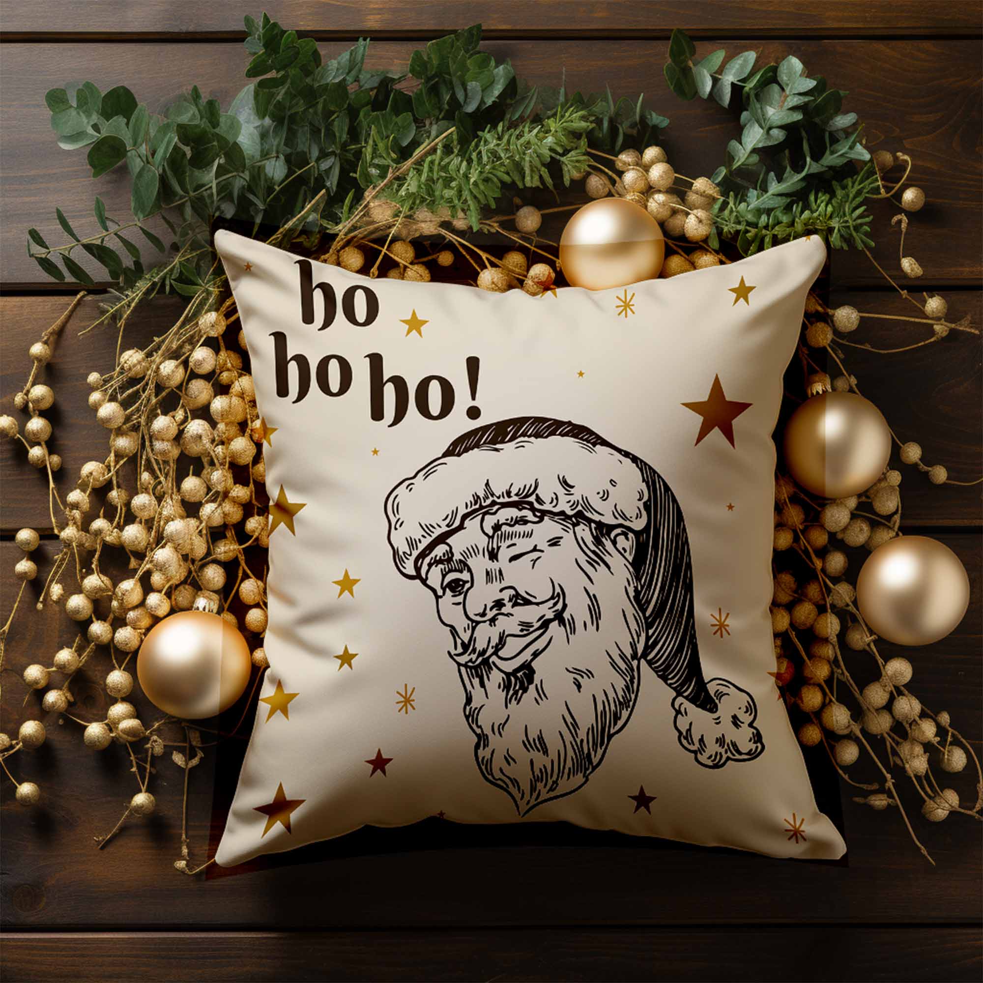 Kissen Santa Please Here Stop-Oxford