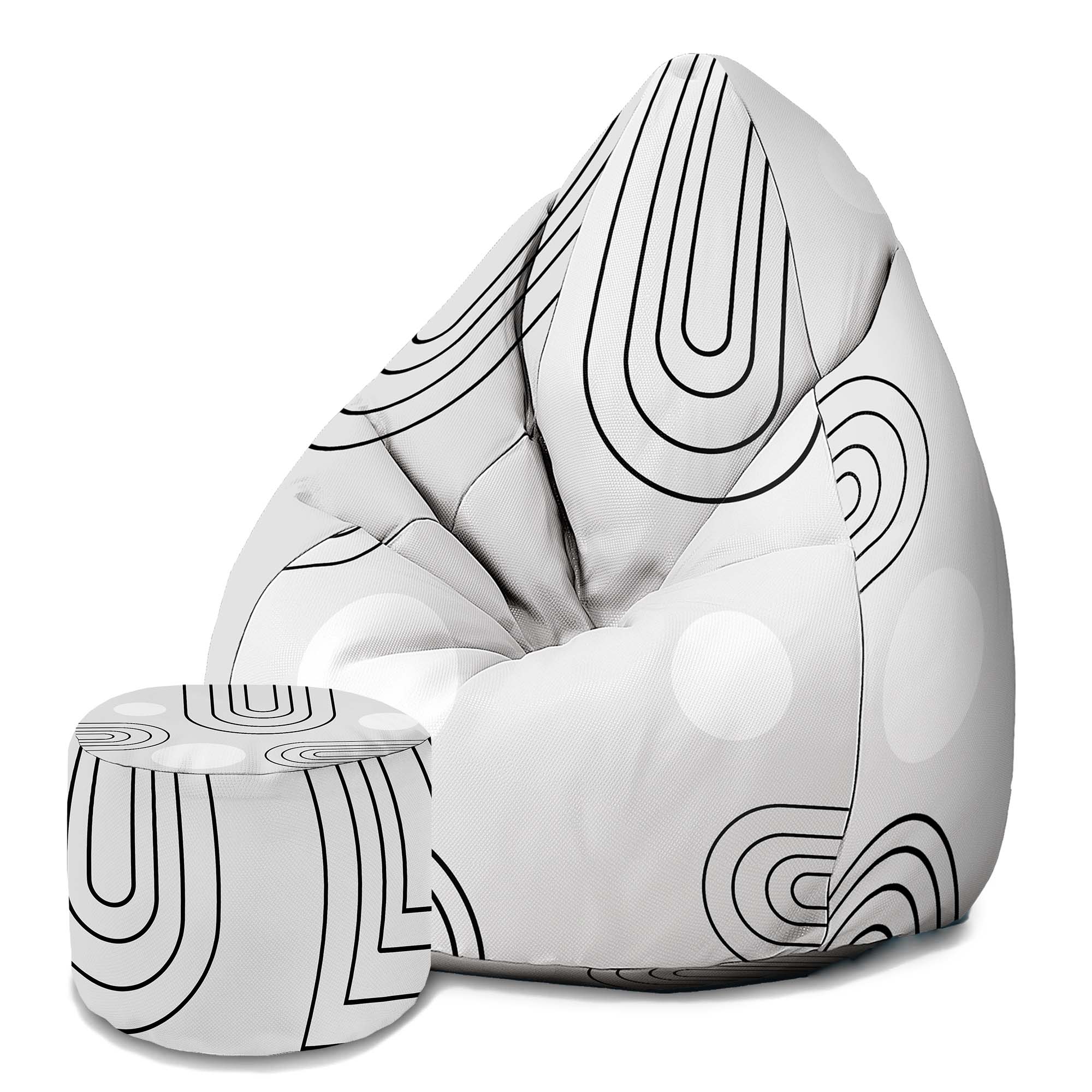 Runder Hocker Scandinavian Abstract