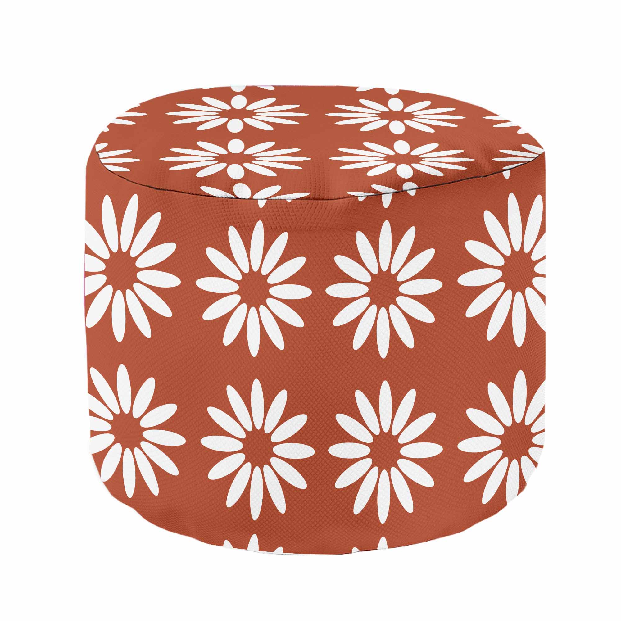 Round Pouf Footstool Scandinavian Autumn