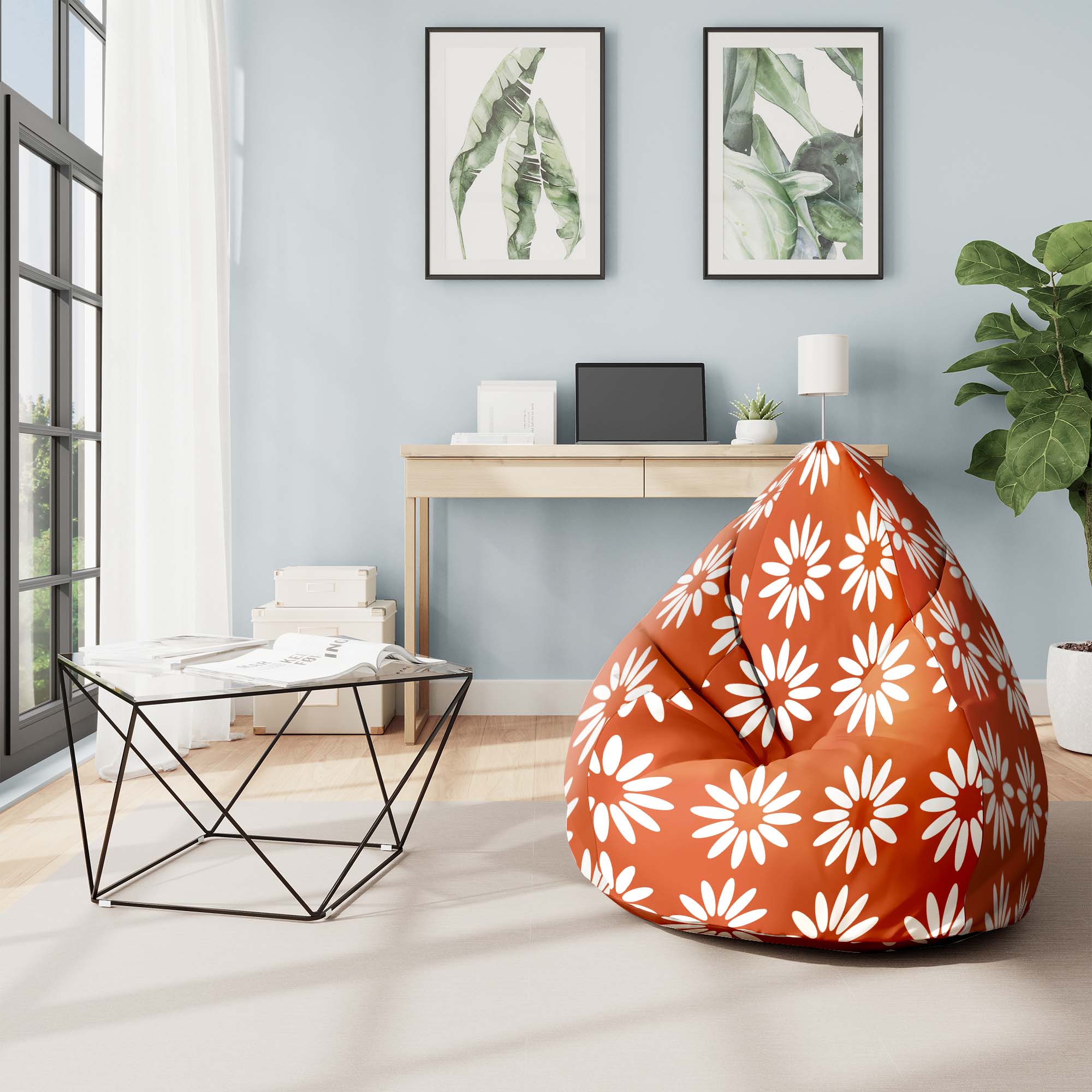 Pearshape Pouf Scandinavian Autumn-Oxford
