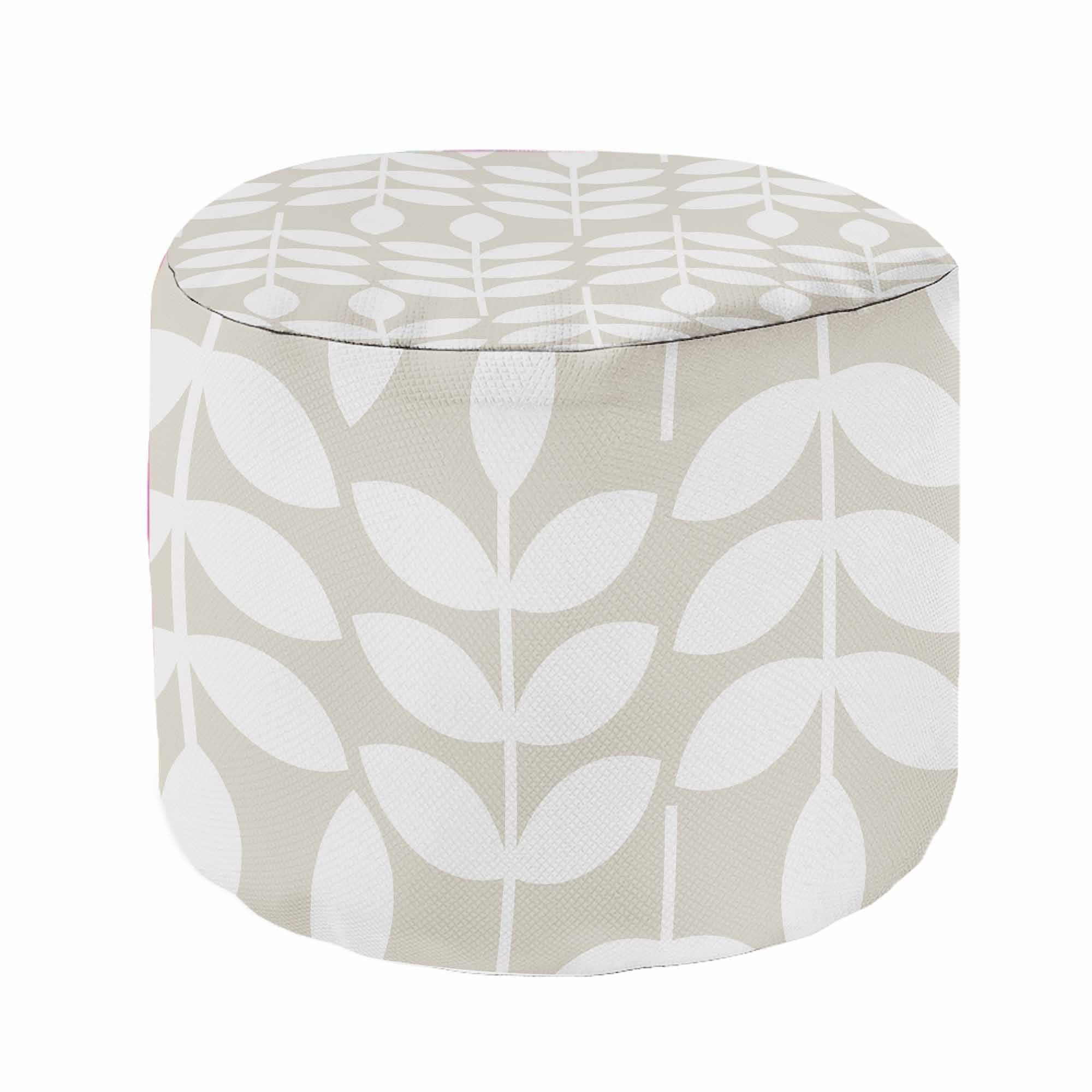 Round Pouf Footstool Scandinavian Simplicity
