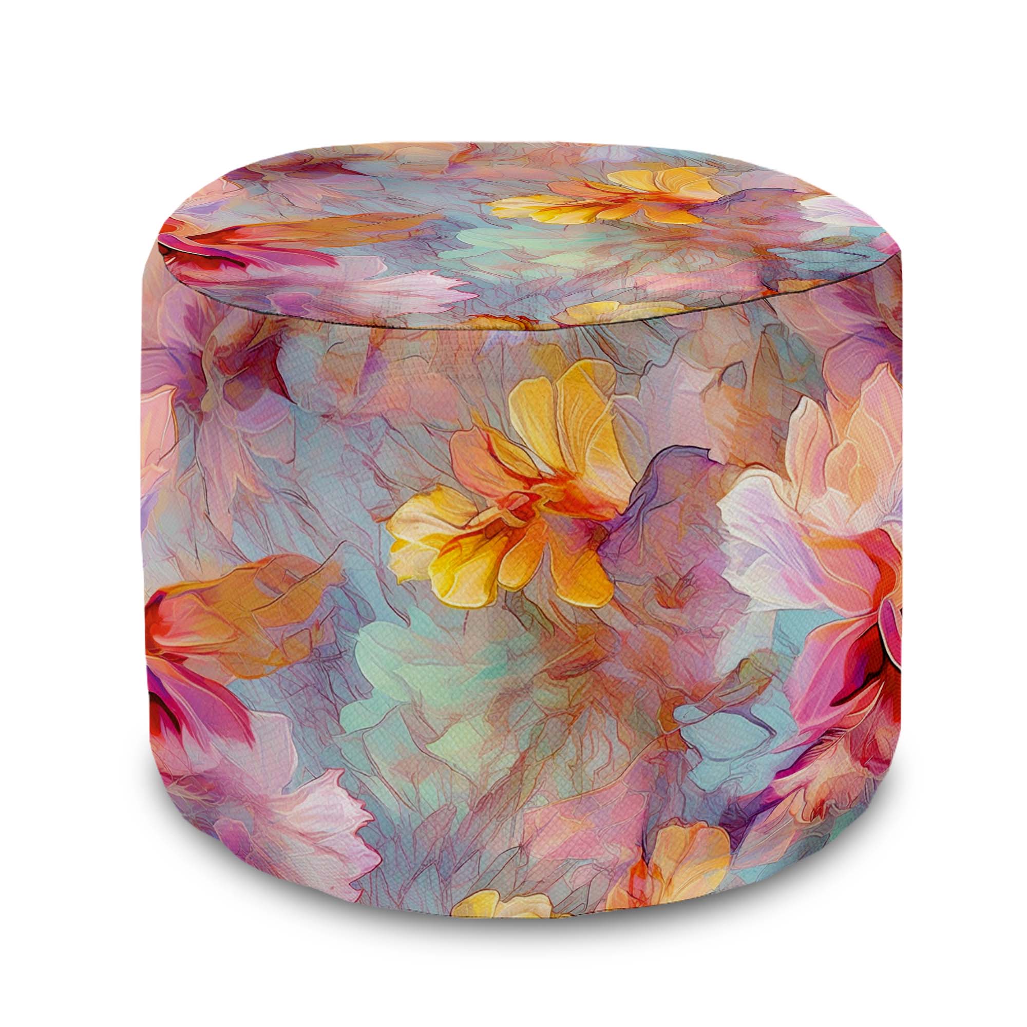 Round Pouf Footstool Scent of Nature