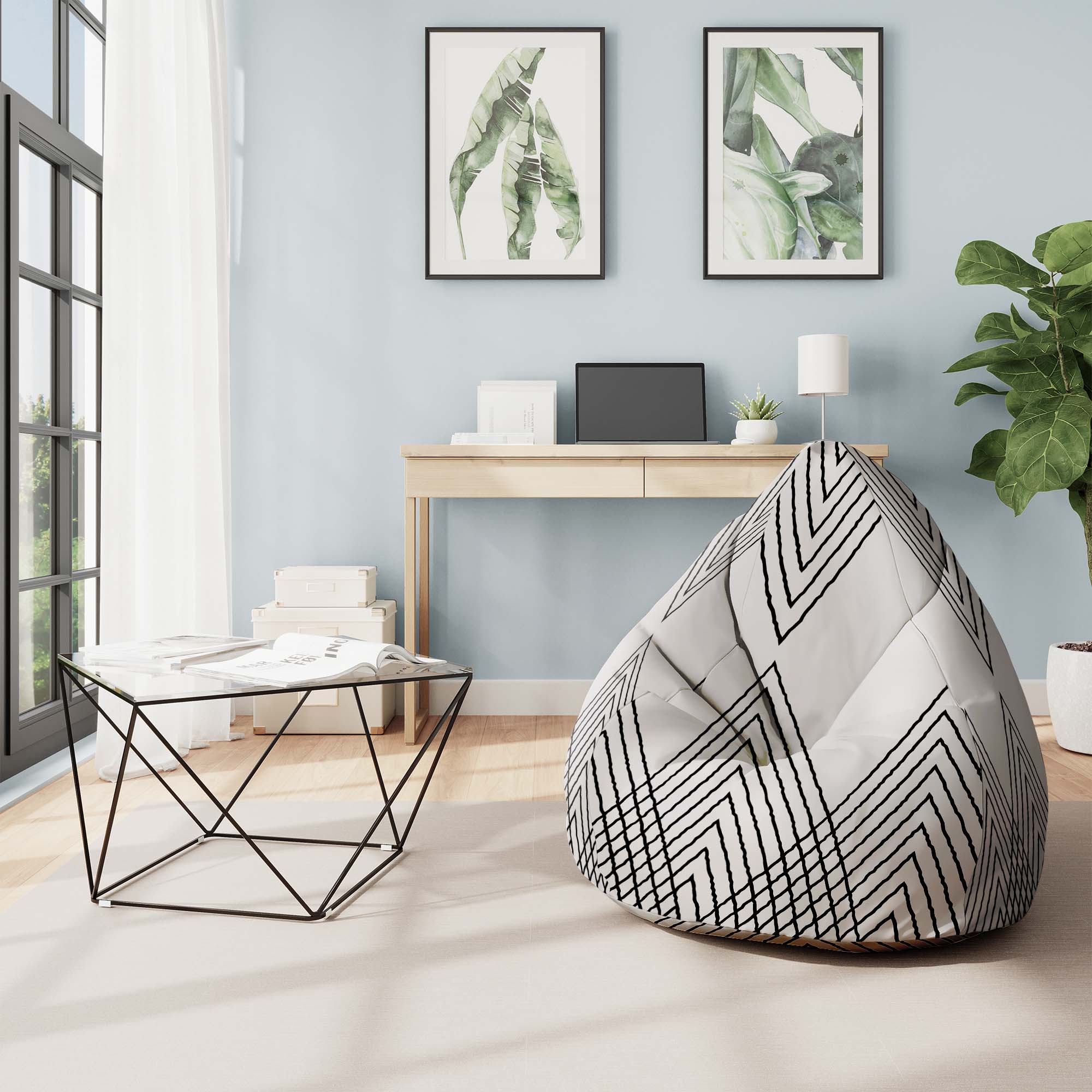Sitzsack Birnenform Stilles Skandinavisch-Samt