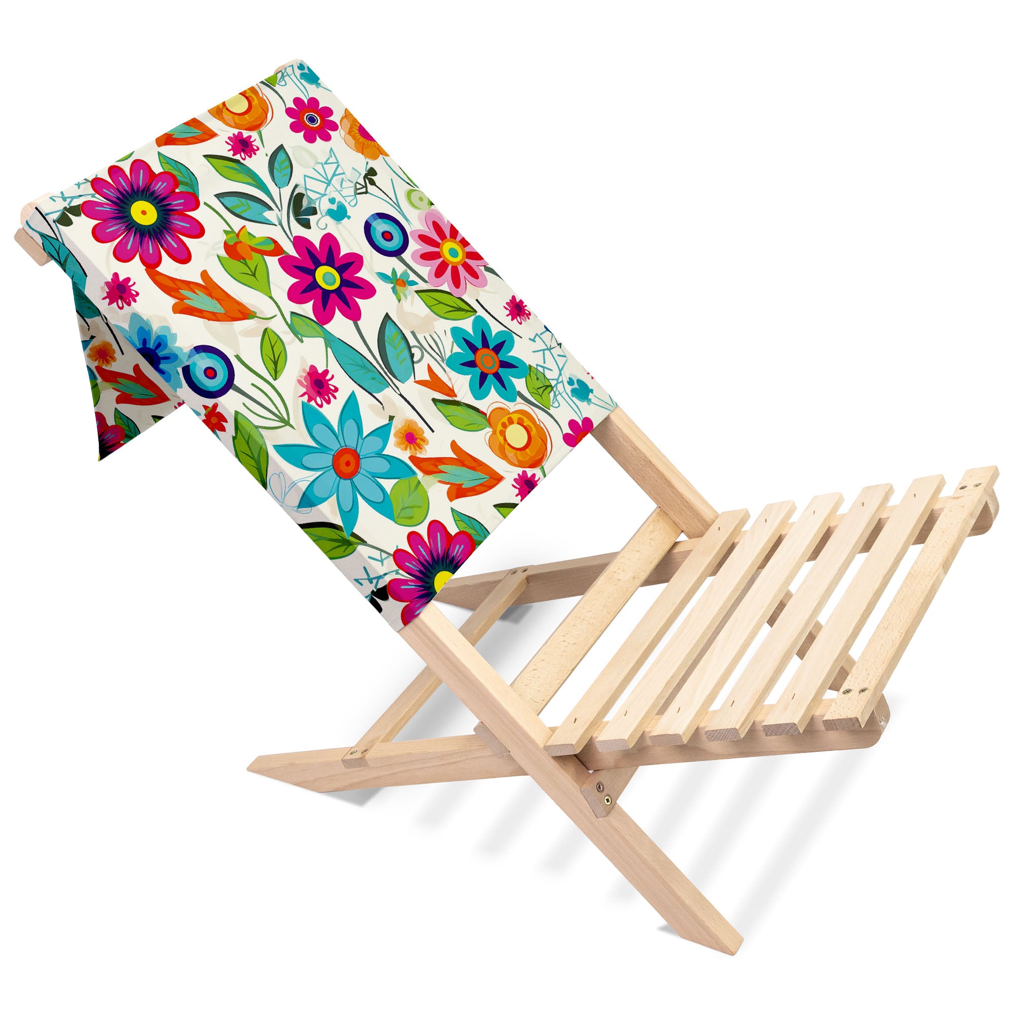 Klappbarer Strandstuhl Kleine Frühlingsblumen