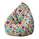 Pearshape Pouf Small Spring Flowers-S-Oxford