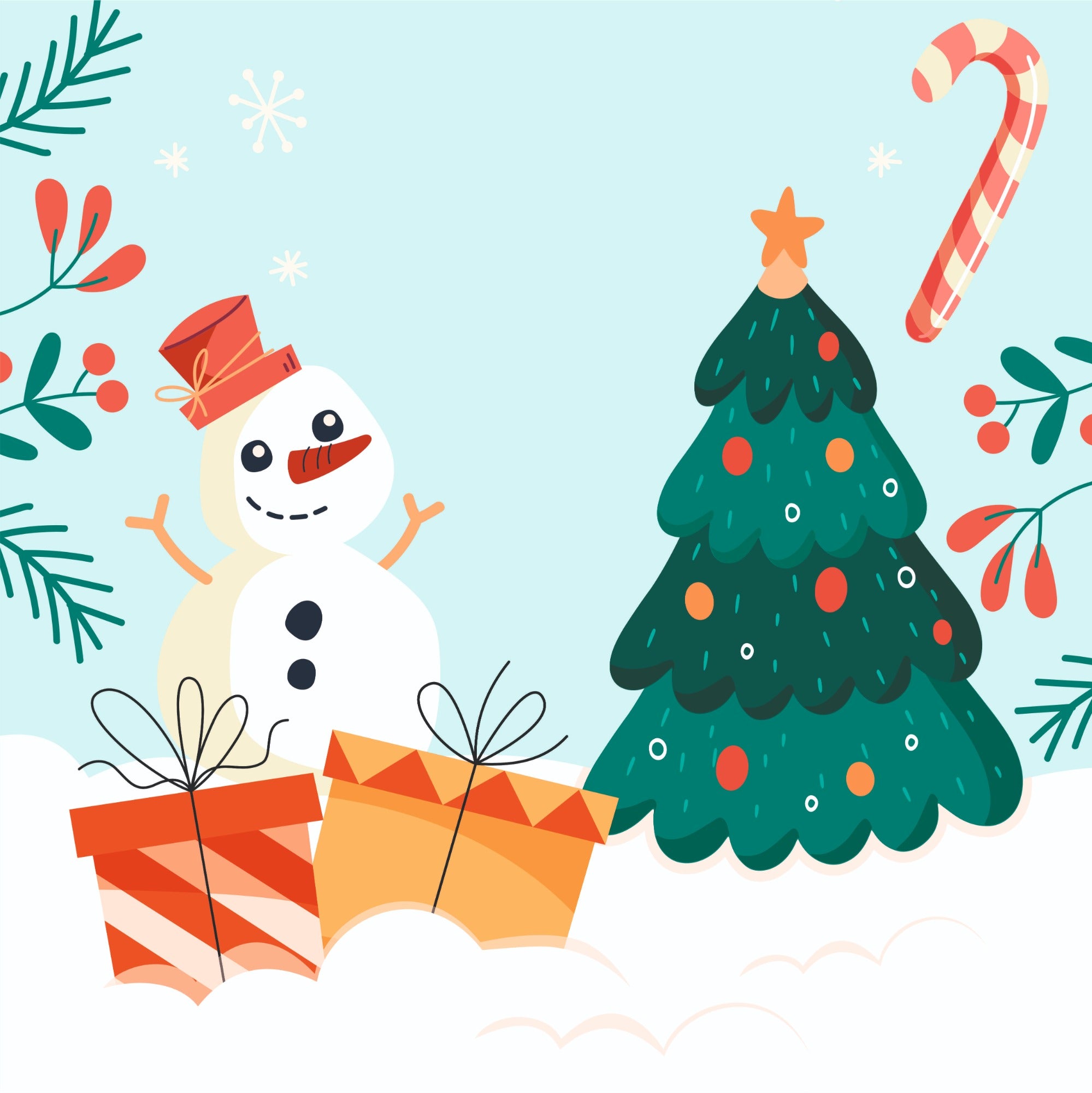 Kissen Snowman Candy