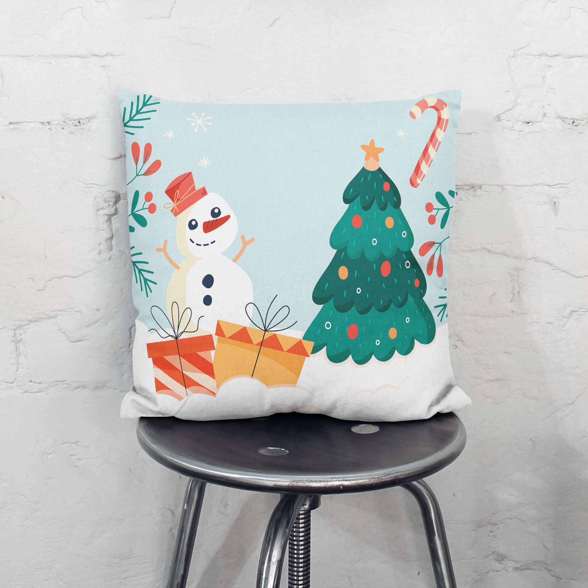 Kissen Snowman Candy-Velvet