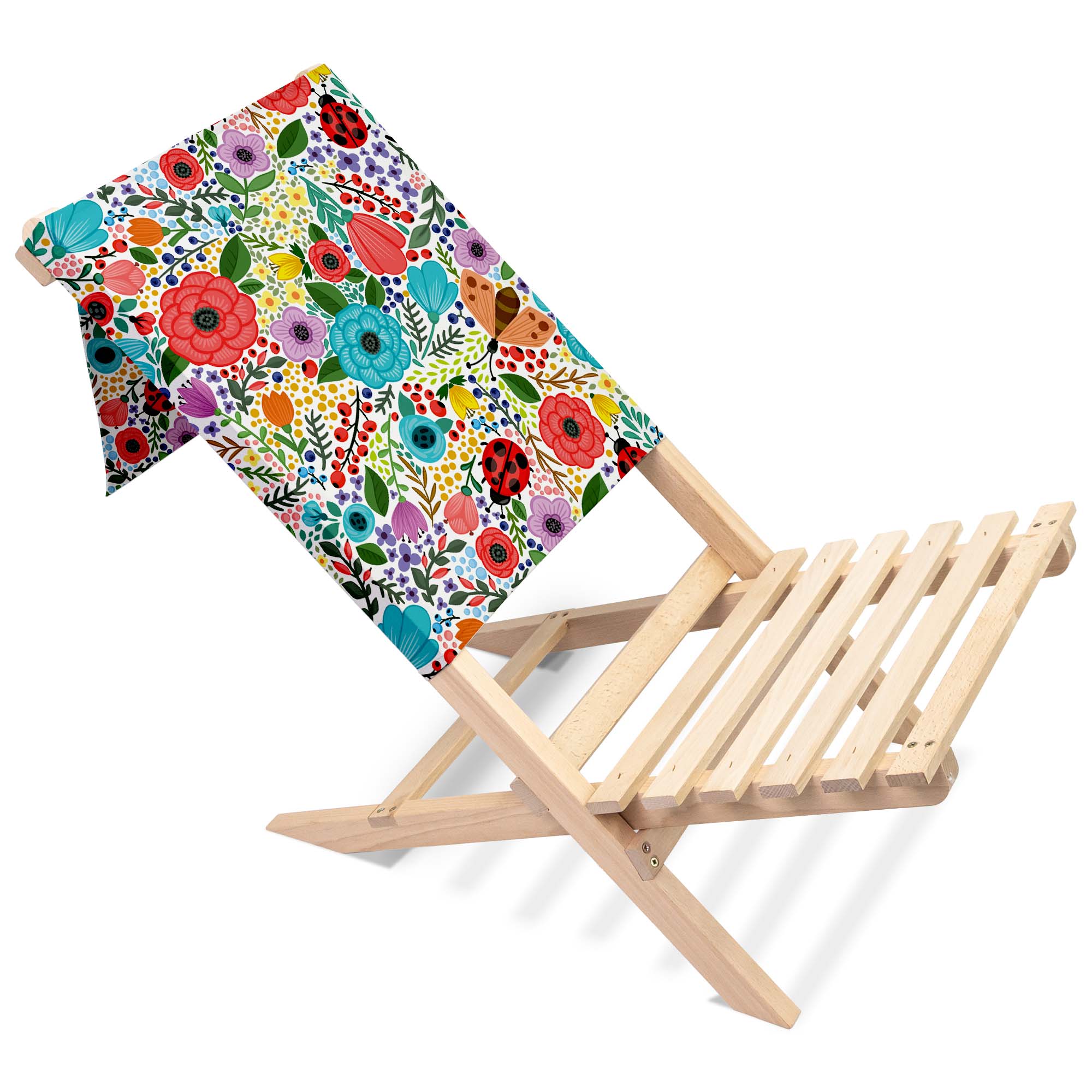 Klappbarer Strandstuhl Frühlingsblumen