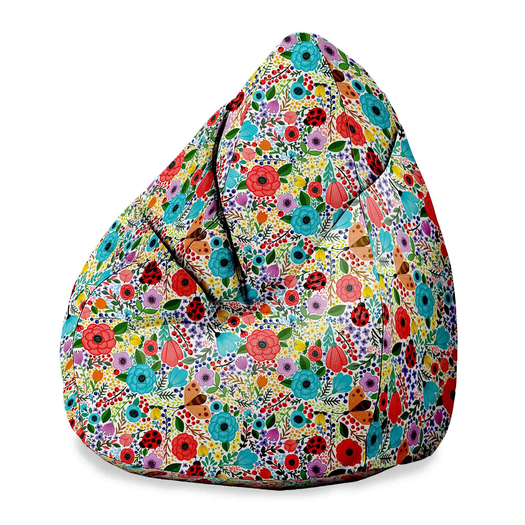 Puf Pearshape Spring Flowers-M-Oxford