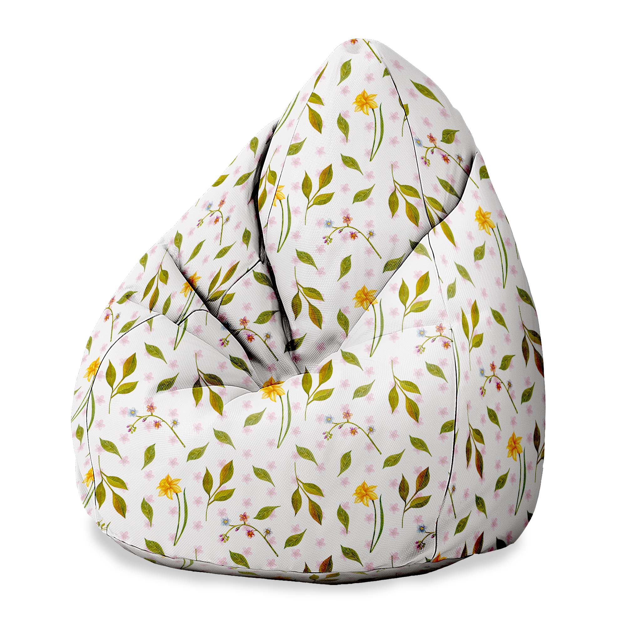 Pearshape Pouf Spring Pattern-M-Velvet