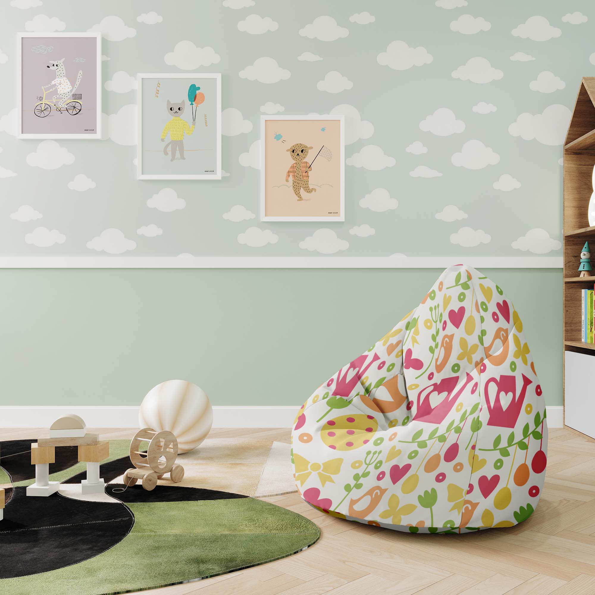 Sitzsack Pearshape Frühlingszeit-M