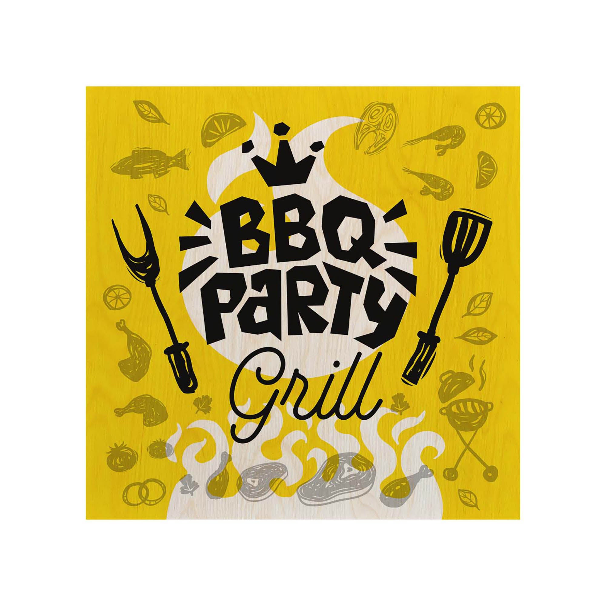 Holztisch BBQ Party-50x50 CM