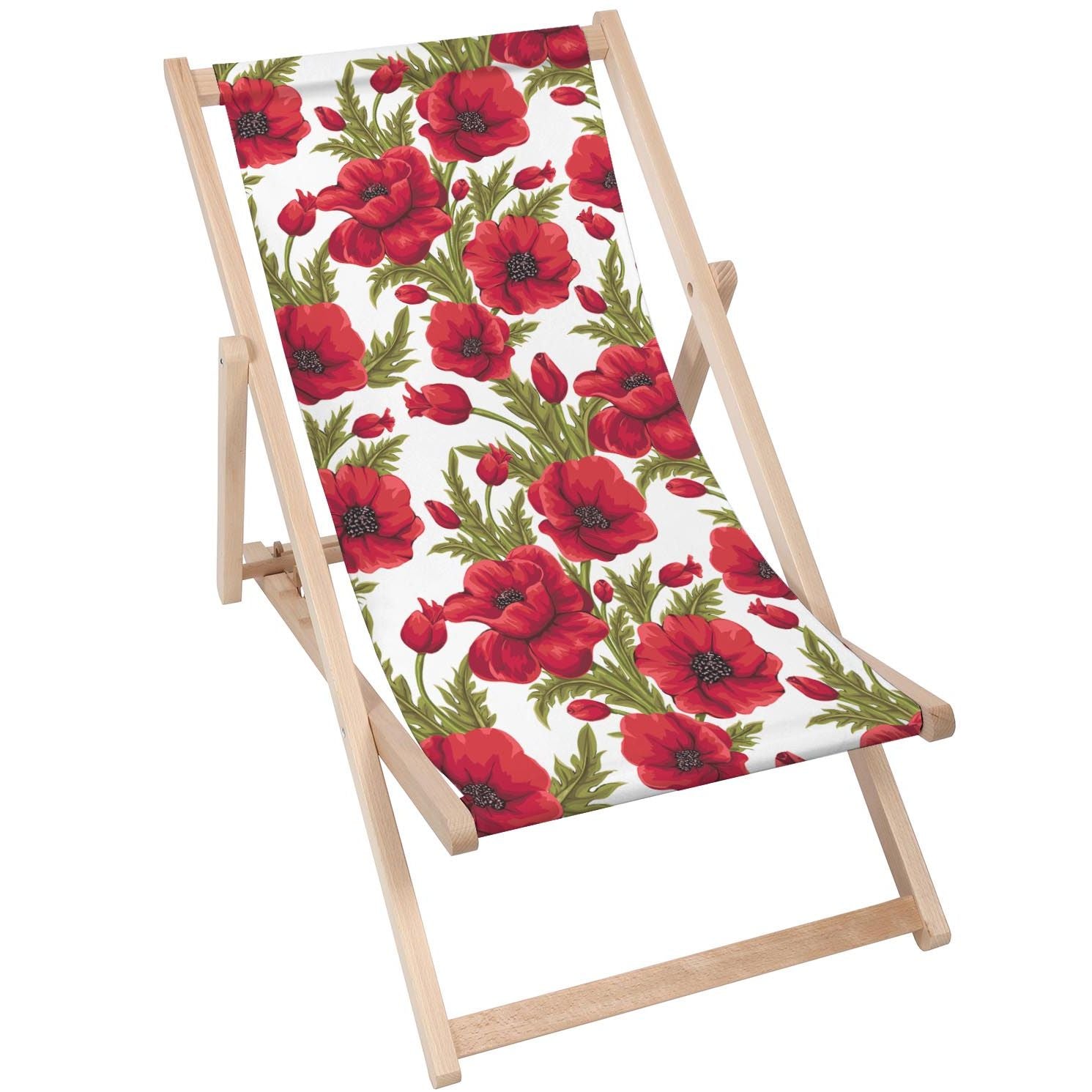Holztisch Rote Mohnblumen-30x40 CM