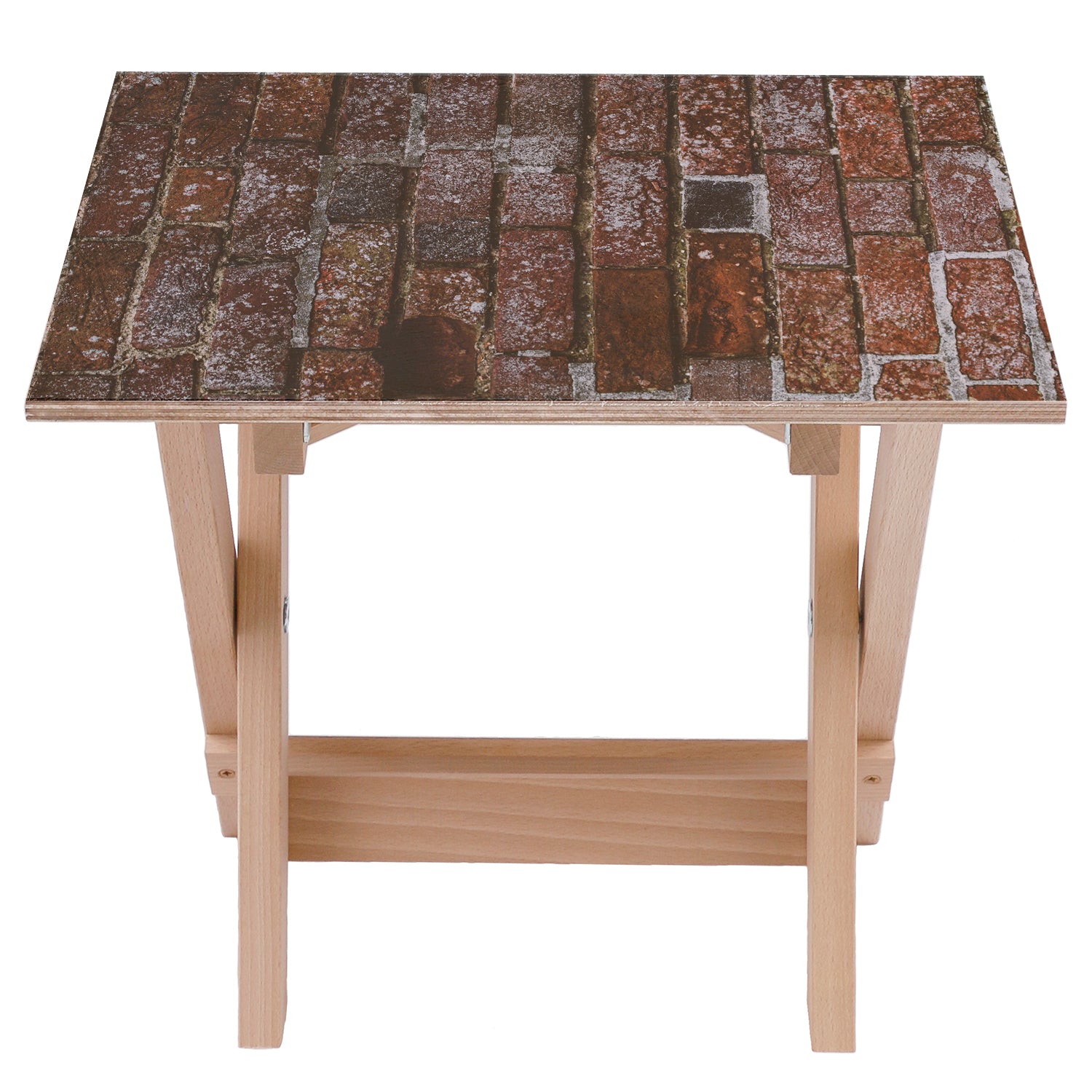 Holztisch Dark Brick-50x50 CM