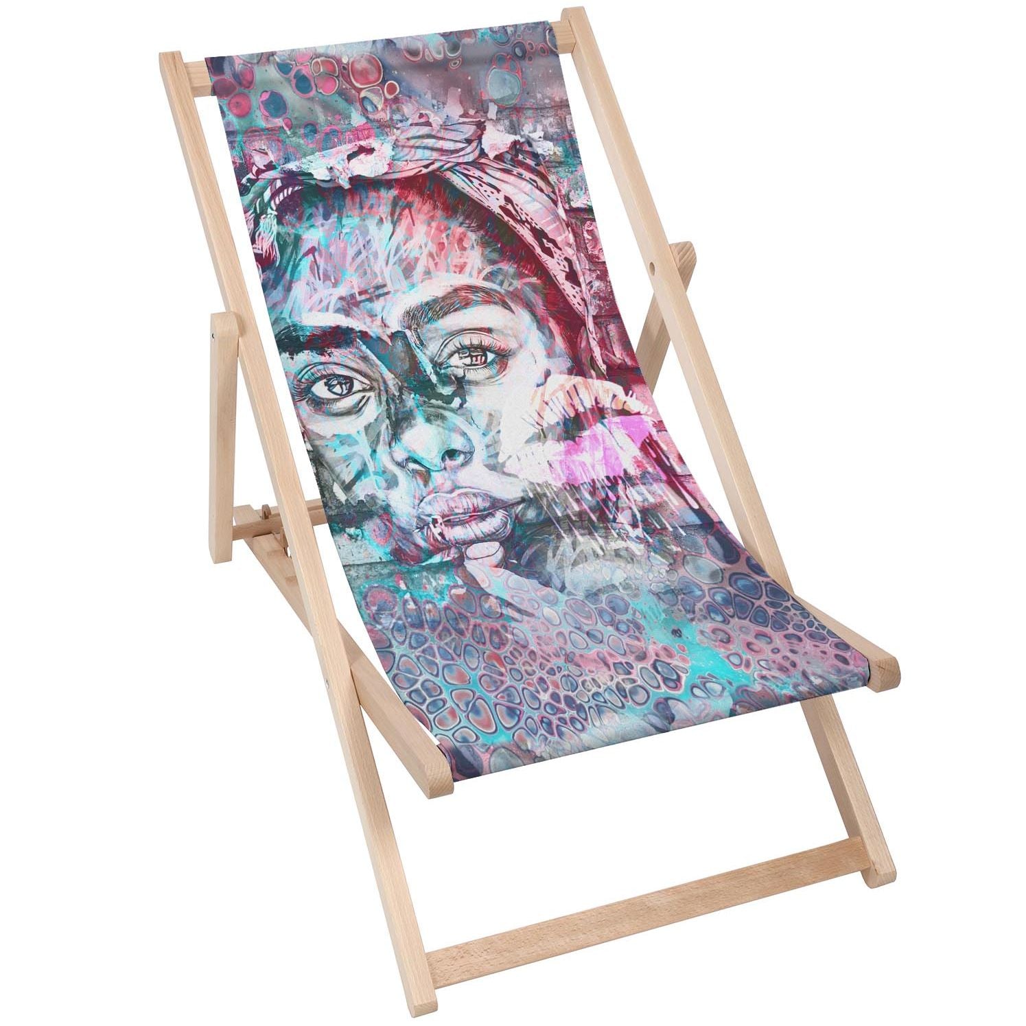 Holztisch Ausdrucksvoller Blick-50x50 CM