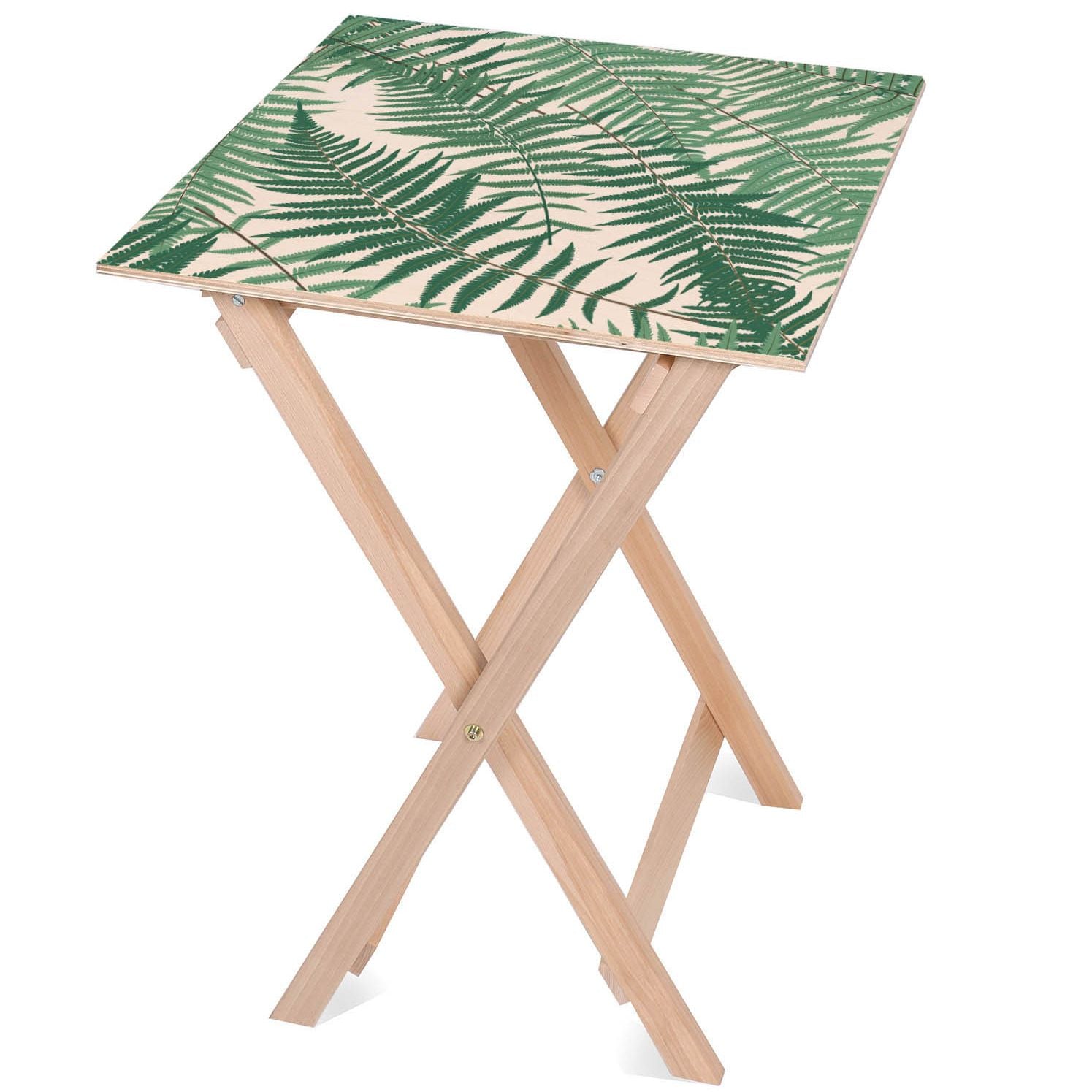 Holztisch Farnblatt