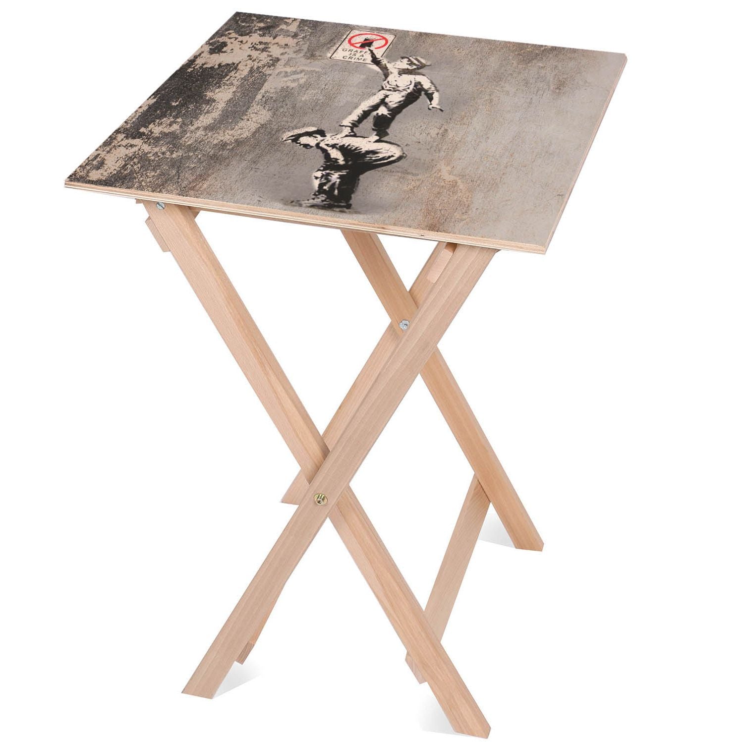 Holztisch Graffiti Ist Ein Verbrechen-30x40 CM