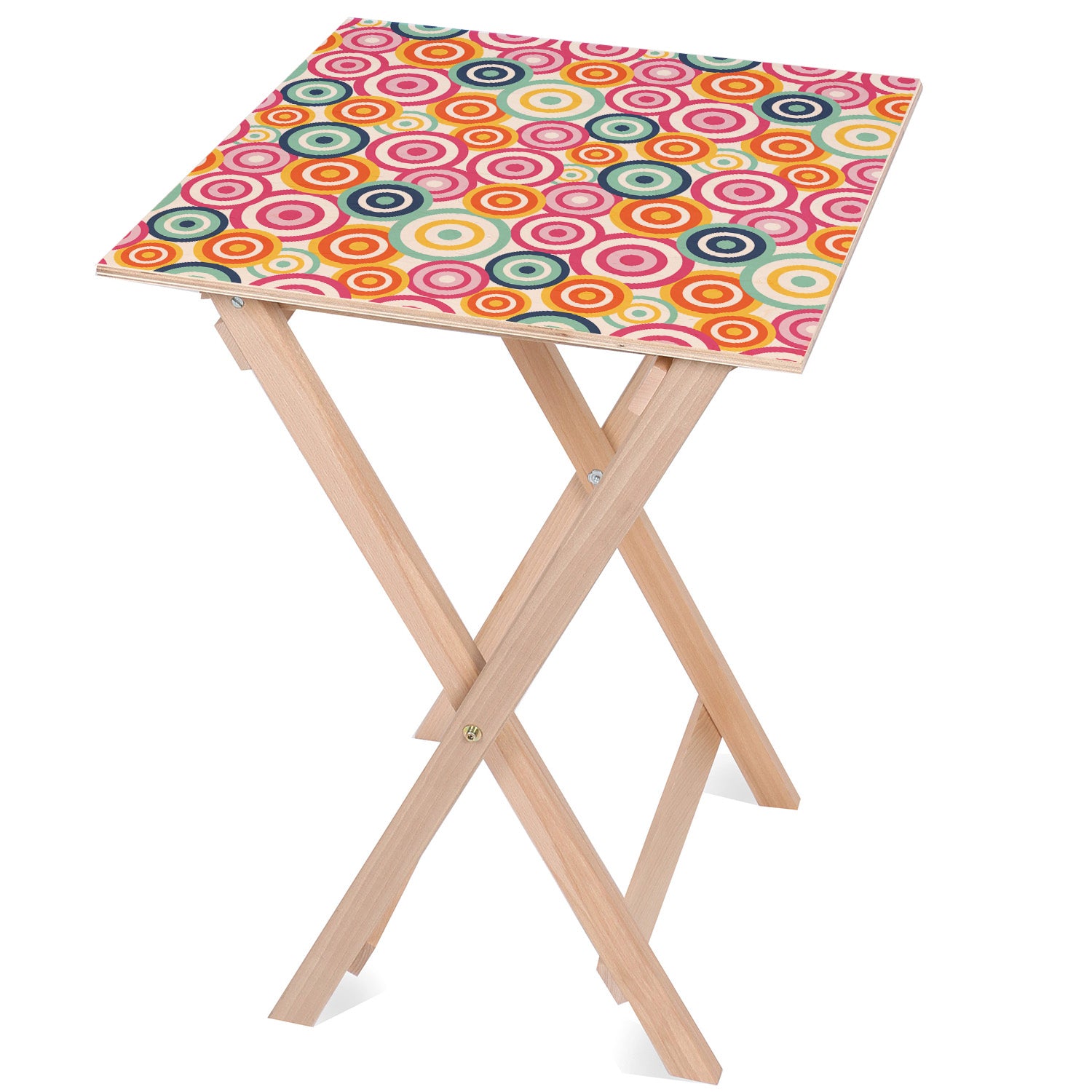 Holztisch Bunte Räder
