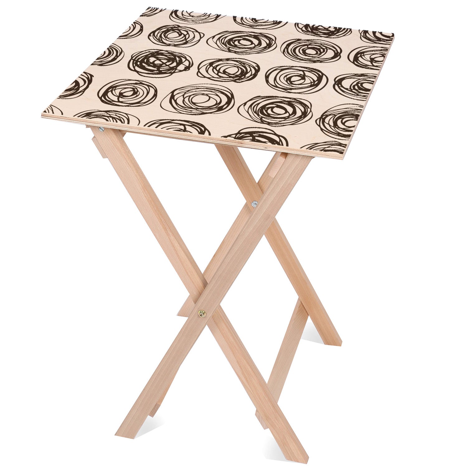 Holztisch Gezeichnete Rosen