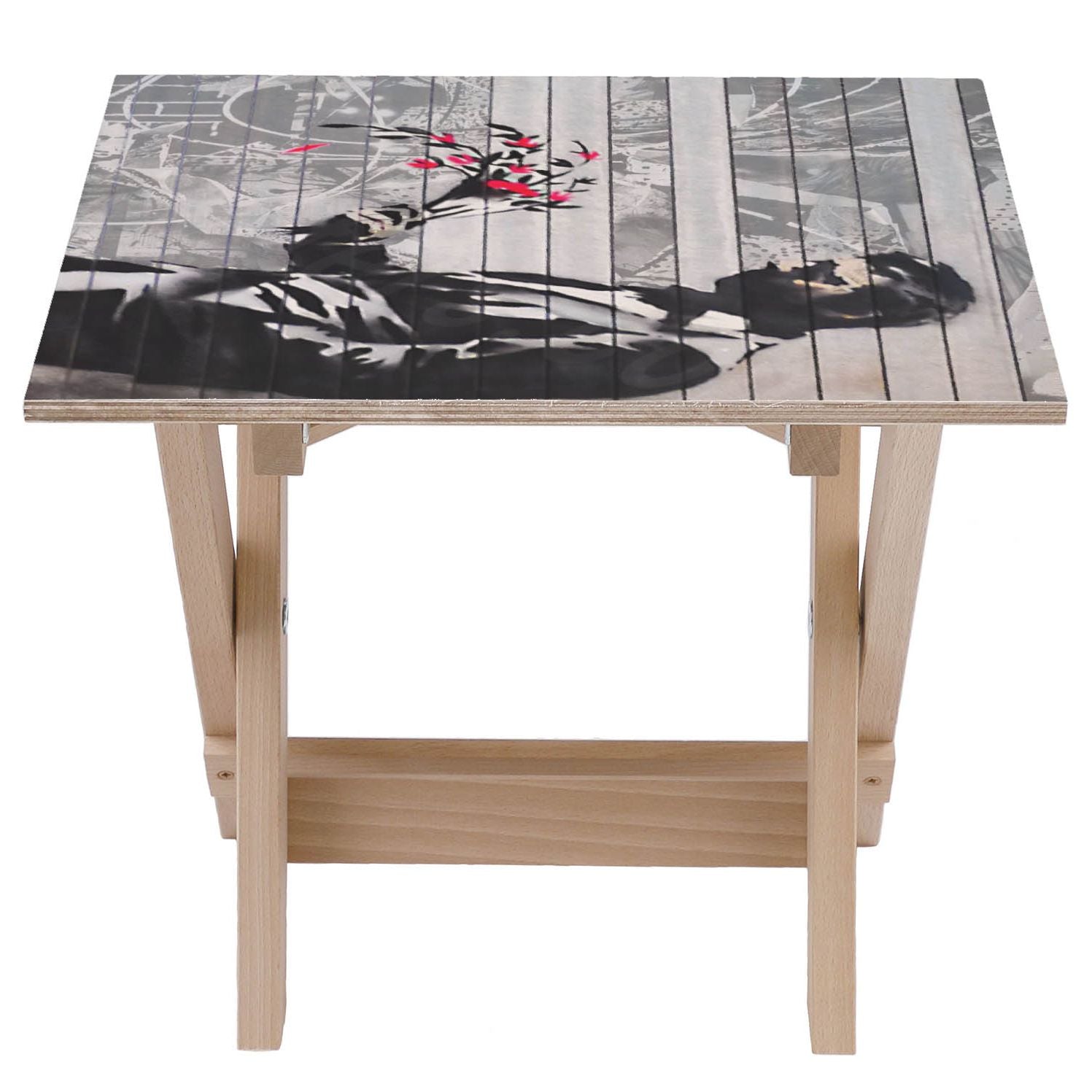 Holztisch Man With Flowers-30x40 CM