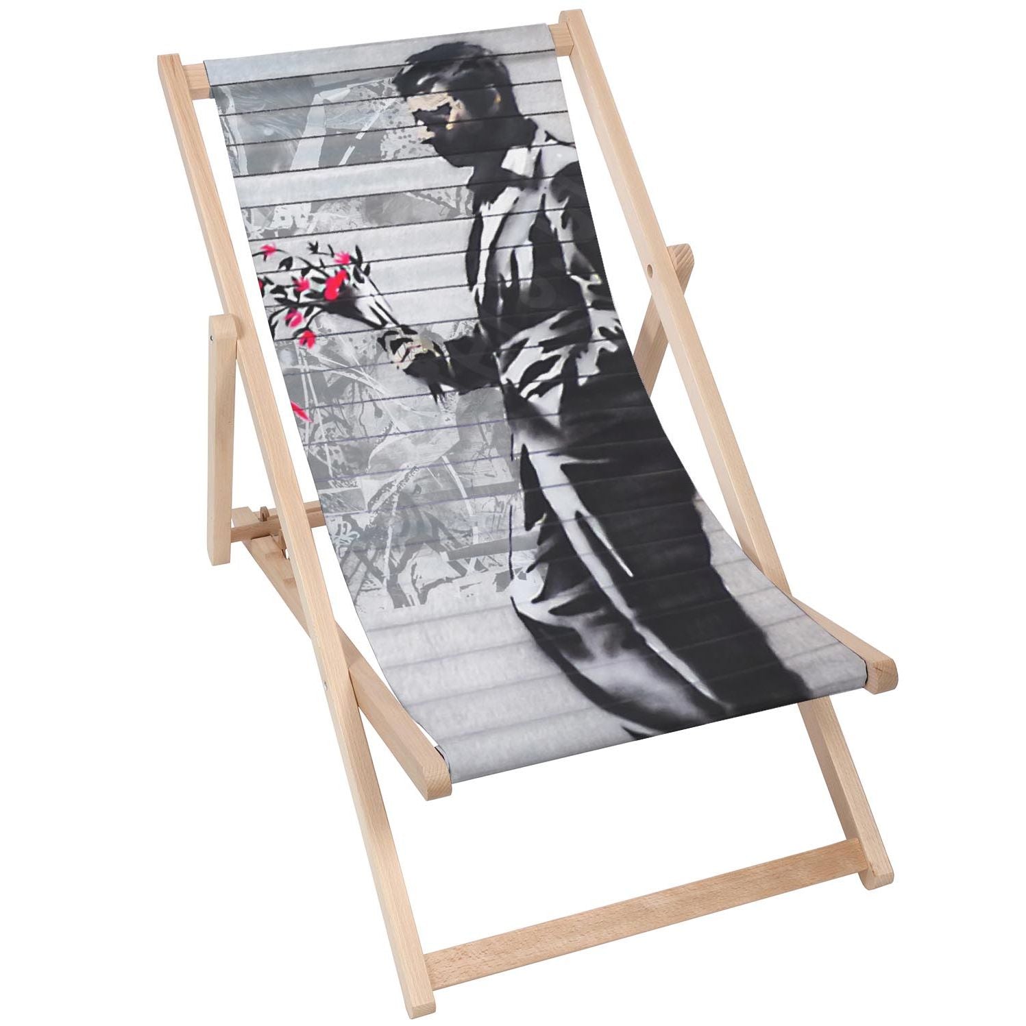 Holztisch Man With Flowers-30x40 CM