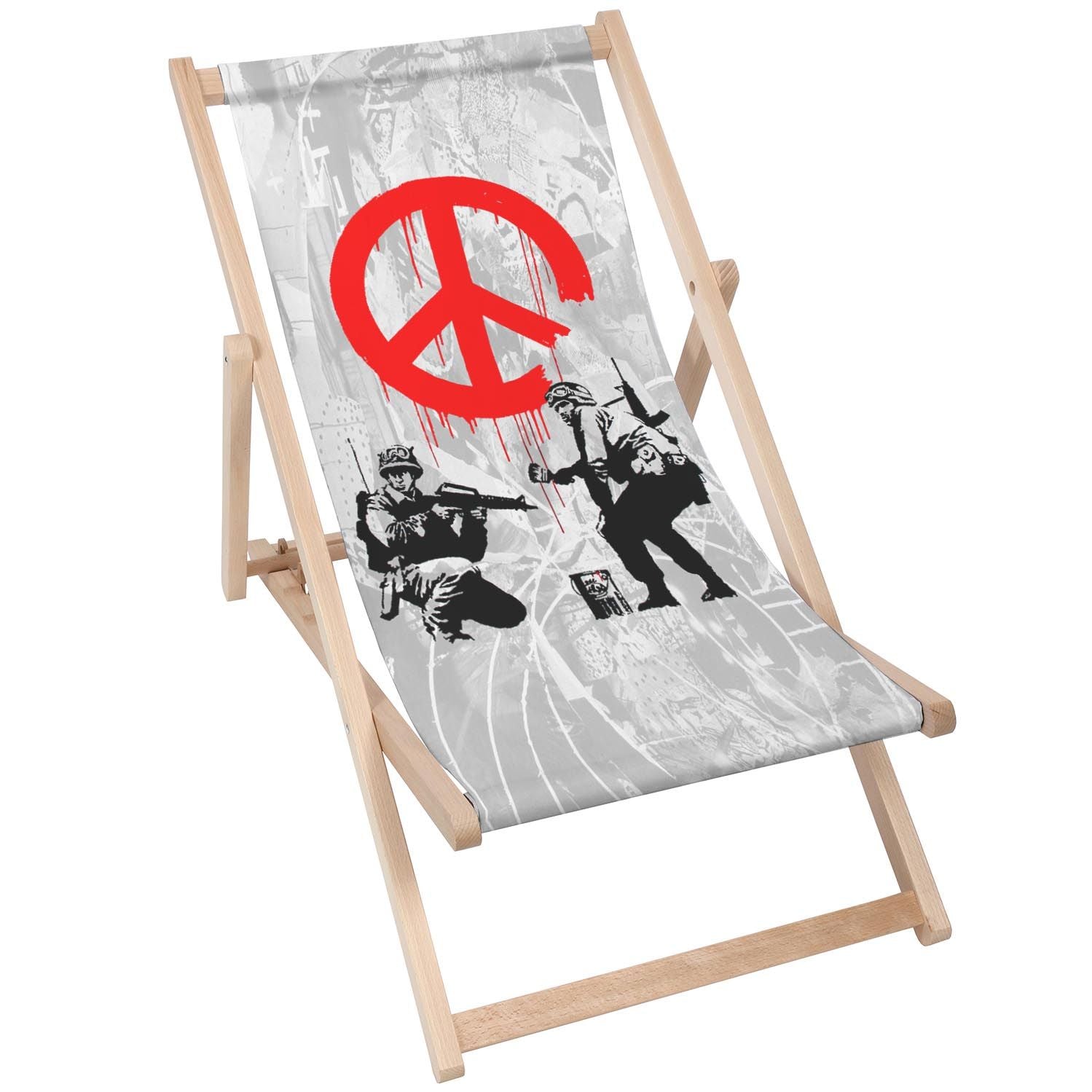 Holztisch Peace Soldiers-50x50 CM