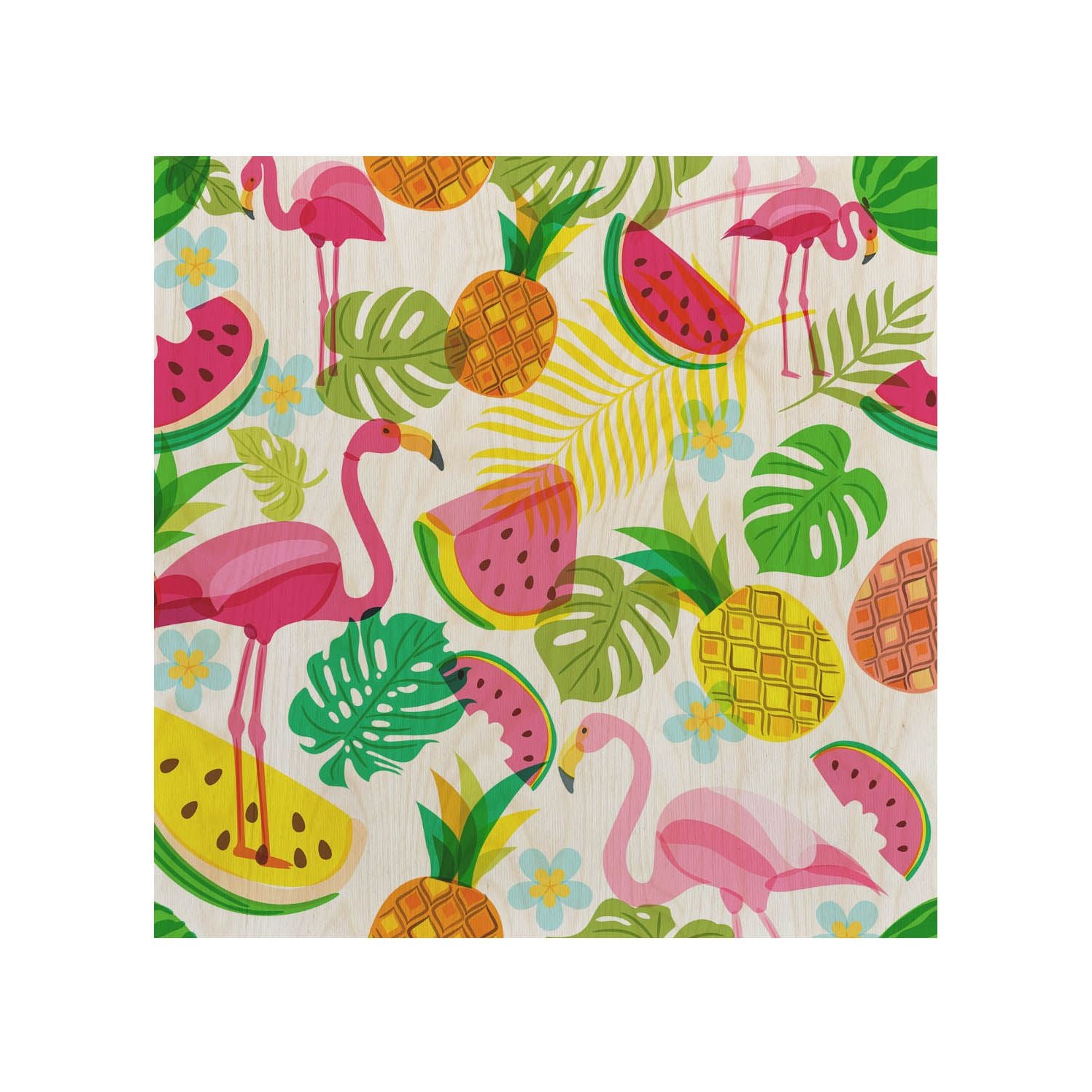 Dřevěný stolek Pink Flamingo-30x40 CM