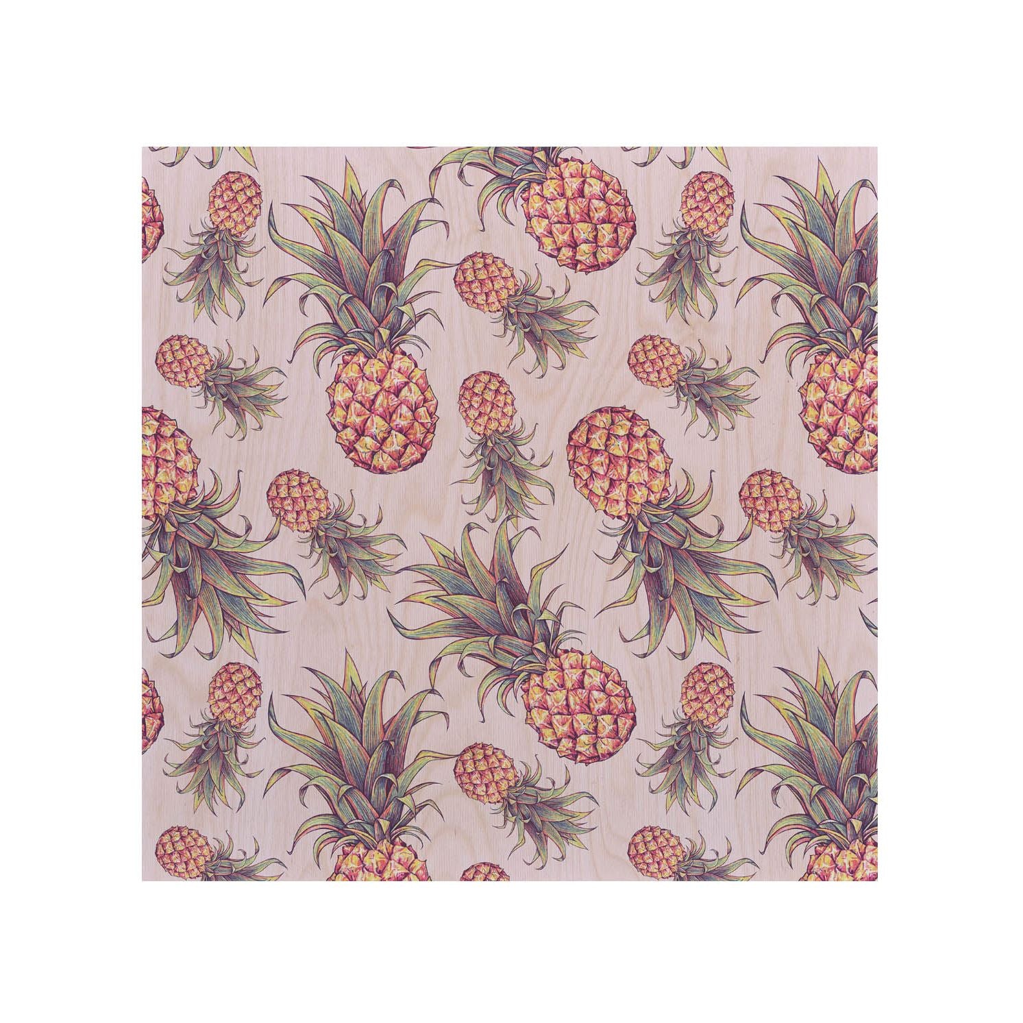 Wooden Table Pink Pineapple-30x40 CM