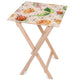 Wooden Table Feathers and Dots-50x50 CM