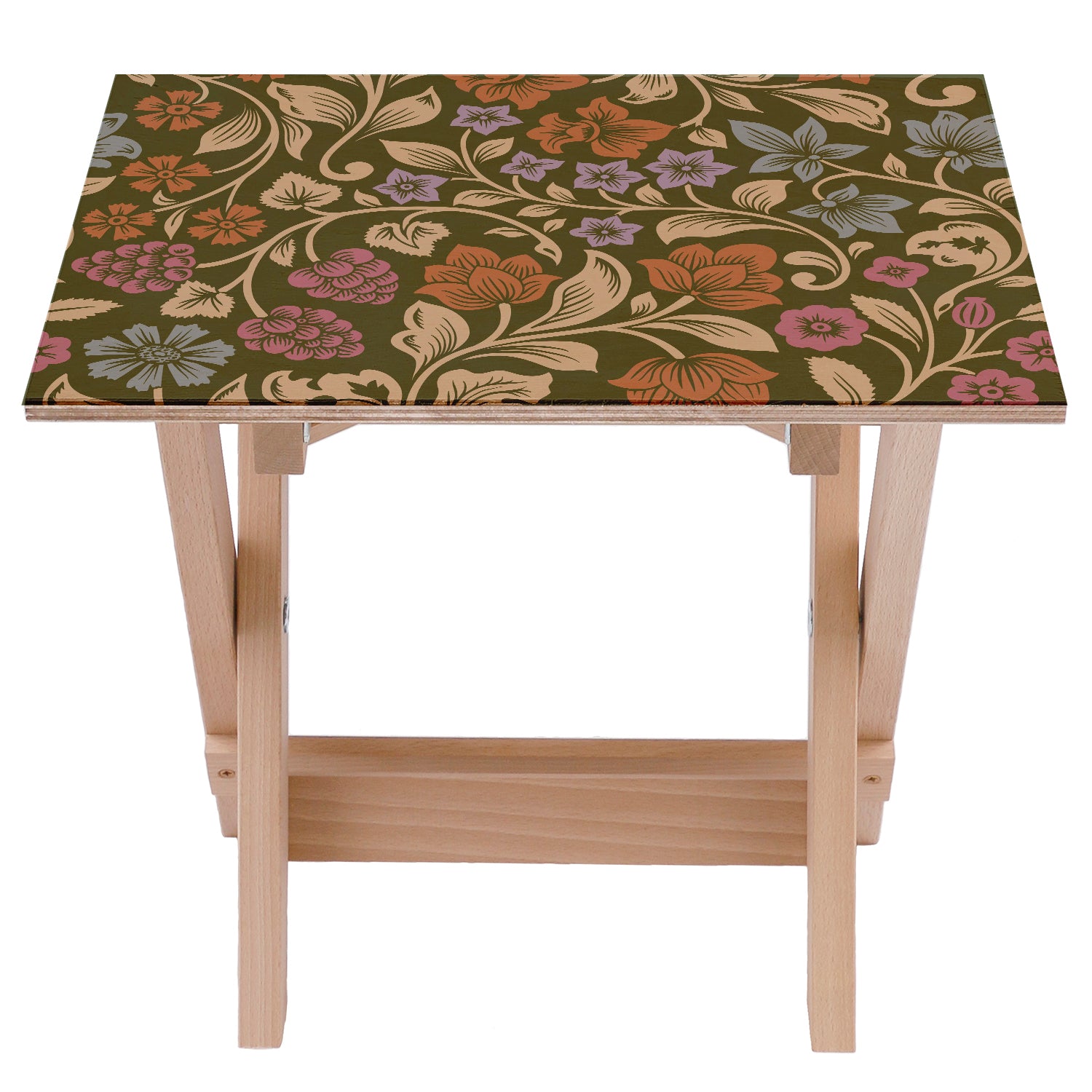 Holztisch Kletterblumen-50x50 CM