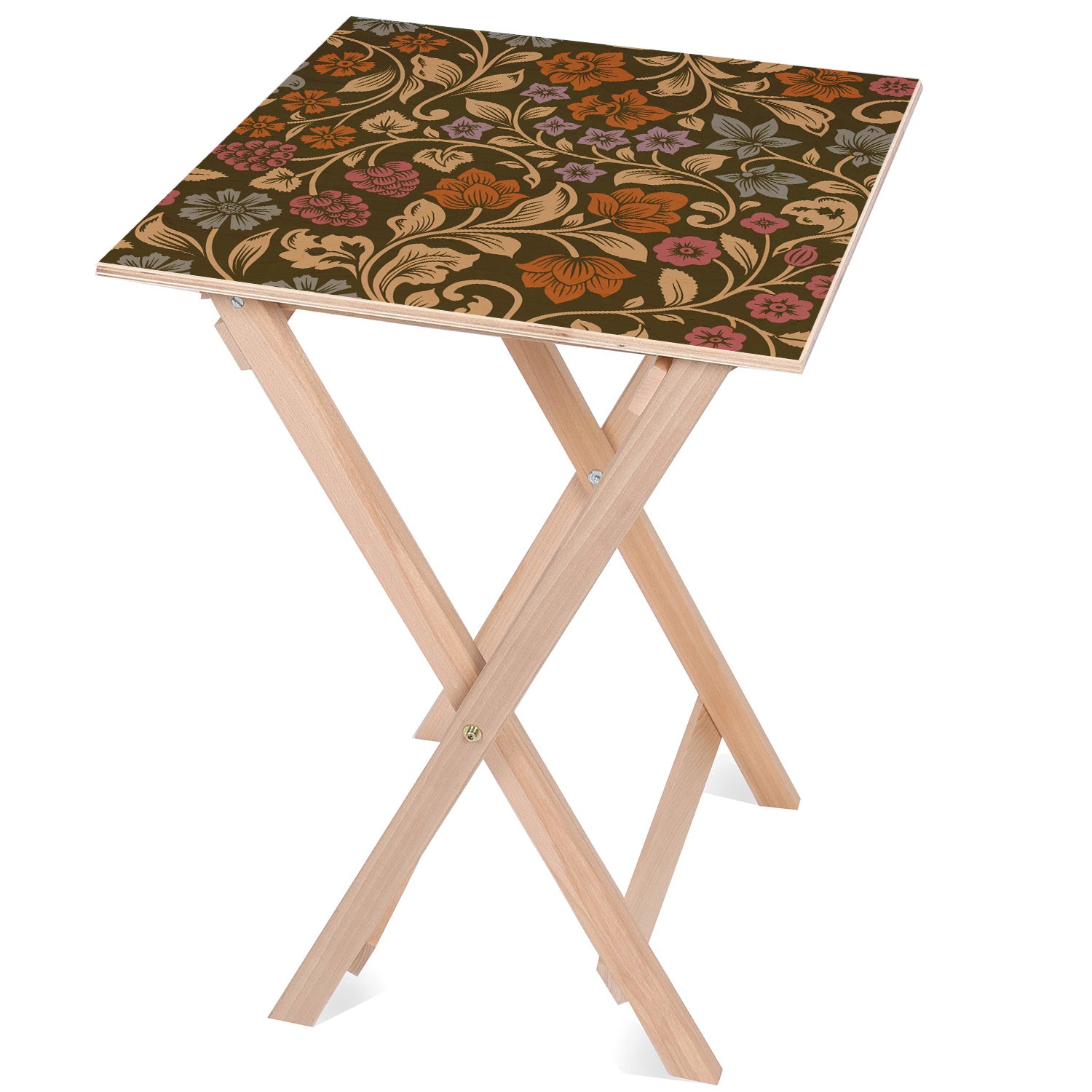 Holztisch Kletterblumen