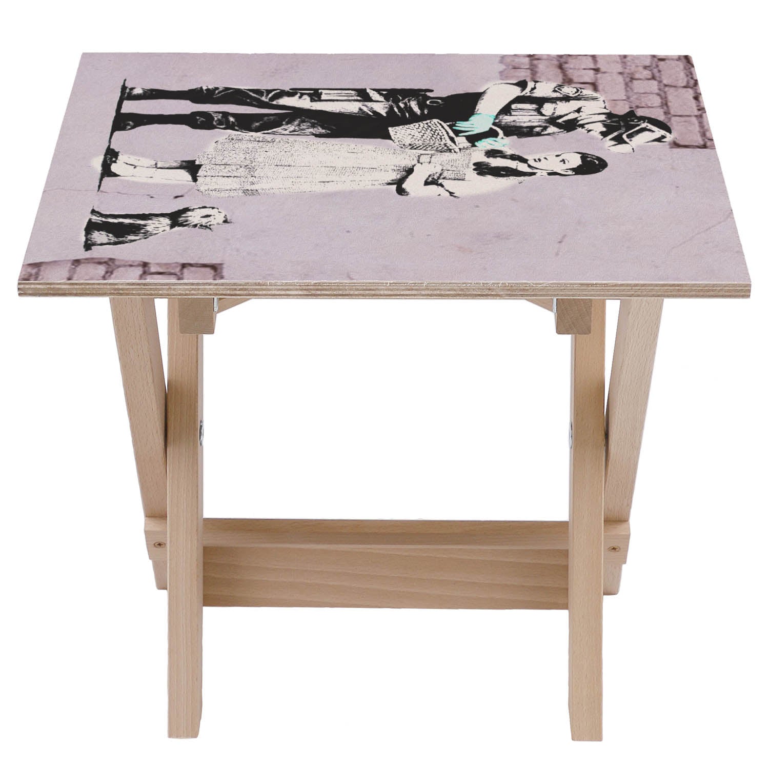 Holztisch Policeman & Dhoroty-50x50 CM
