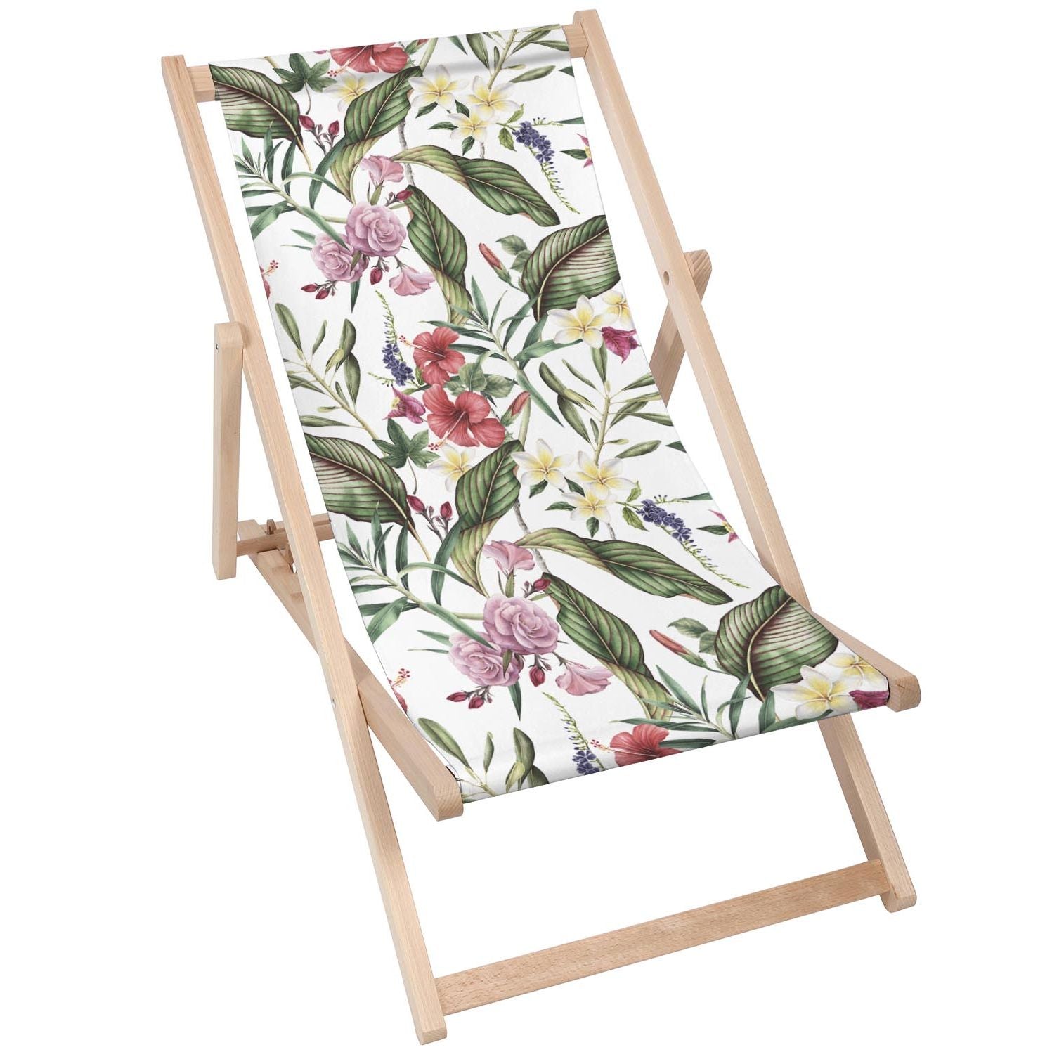 Holztisch Retro Tropische Blumen-50x50 CM