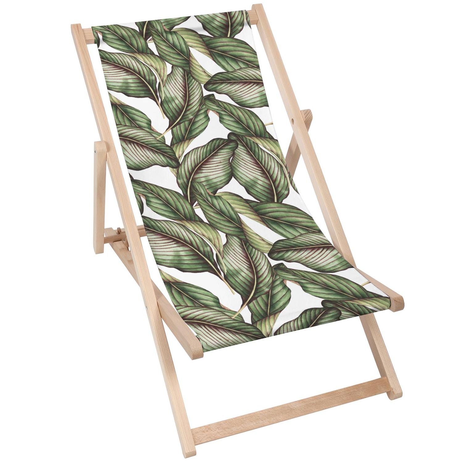 Holztisch Retro Tropische Blätter-50x50 CM