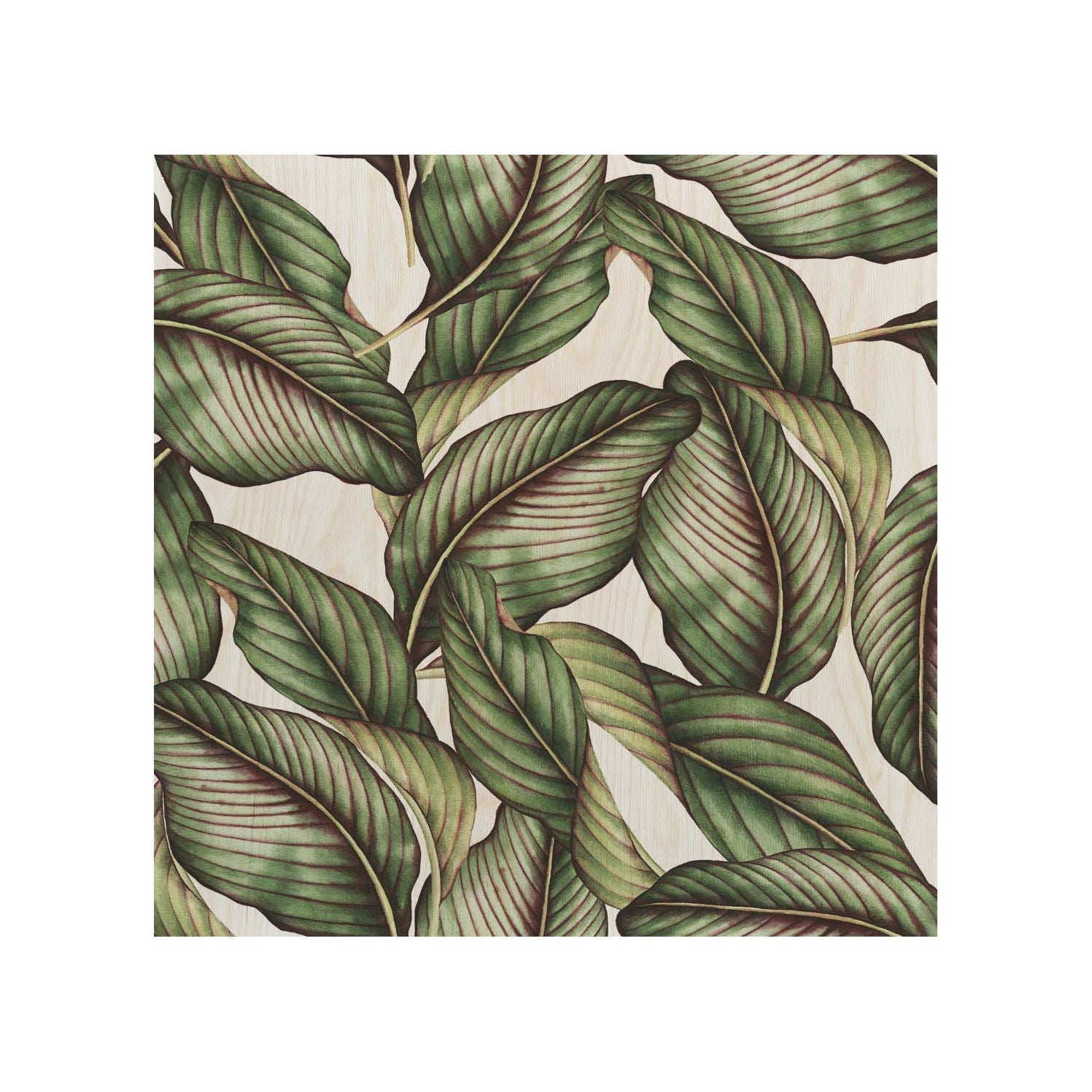 Stolik drewniany Retro Tropical Leaves-30x40 CM