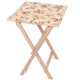 Holztisch Romantische Blumen-50x50 CM