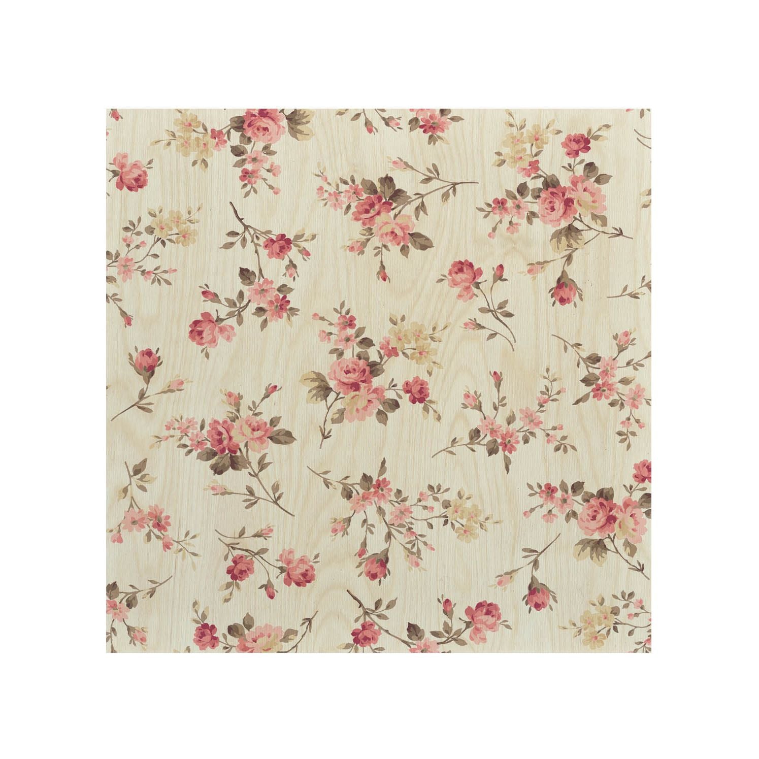 Holztisch Romantische Blumen-50x50 CM