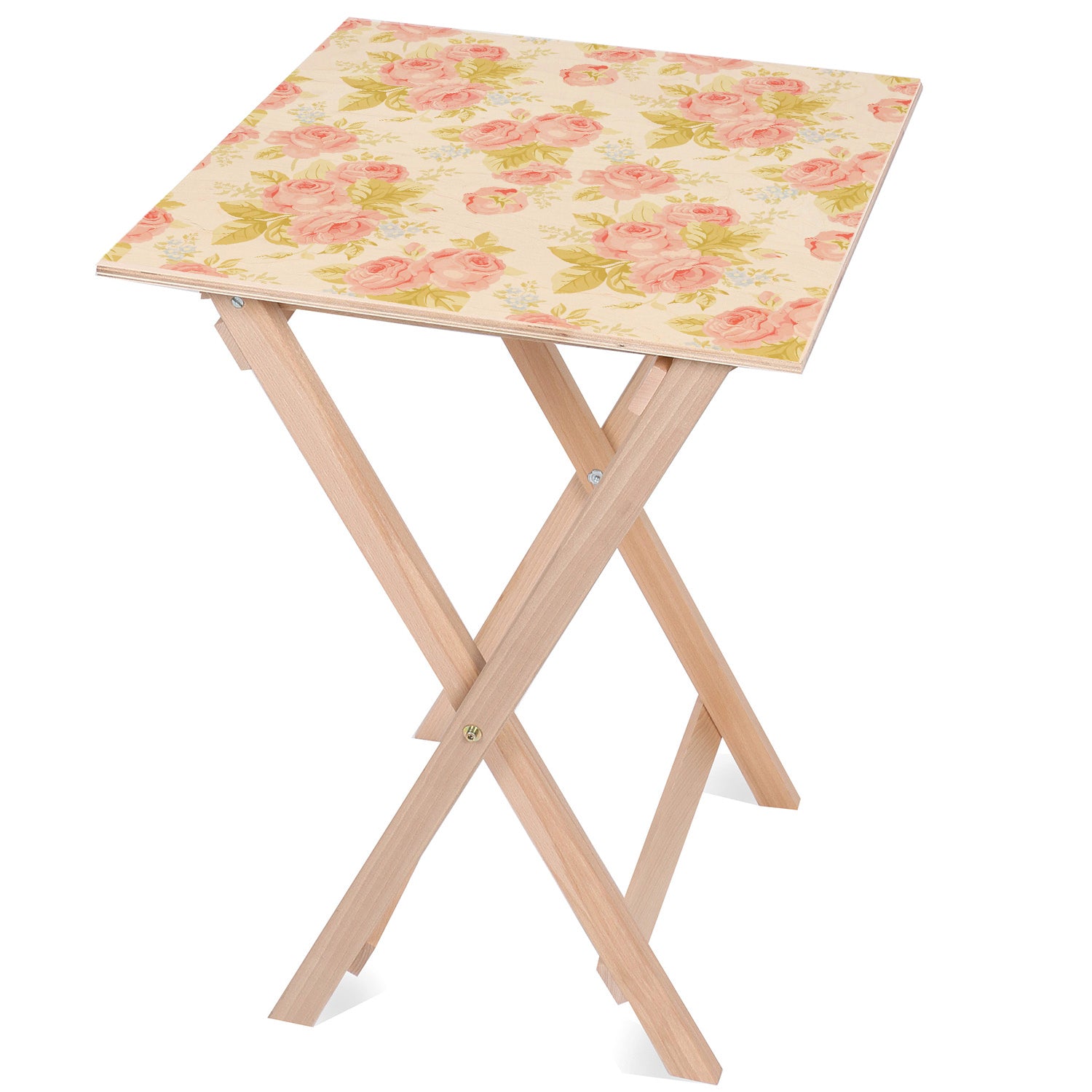 Holztisch Rosen