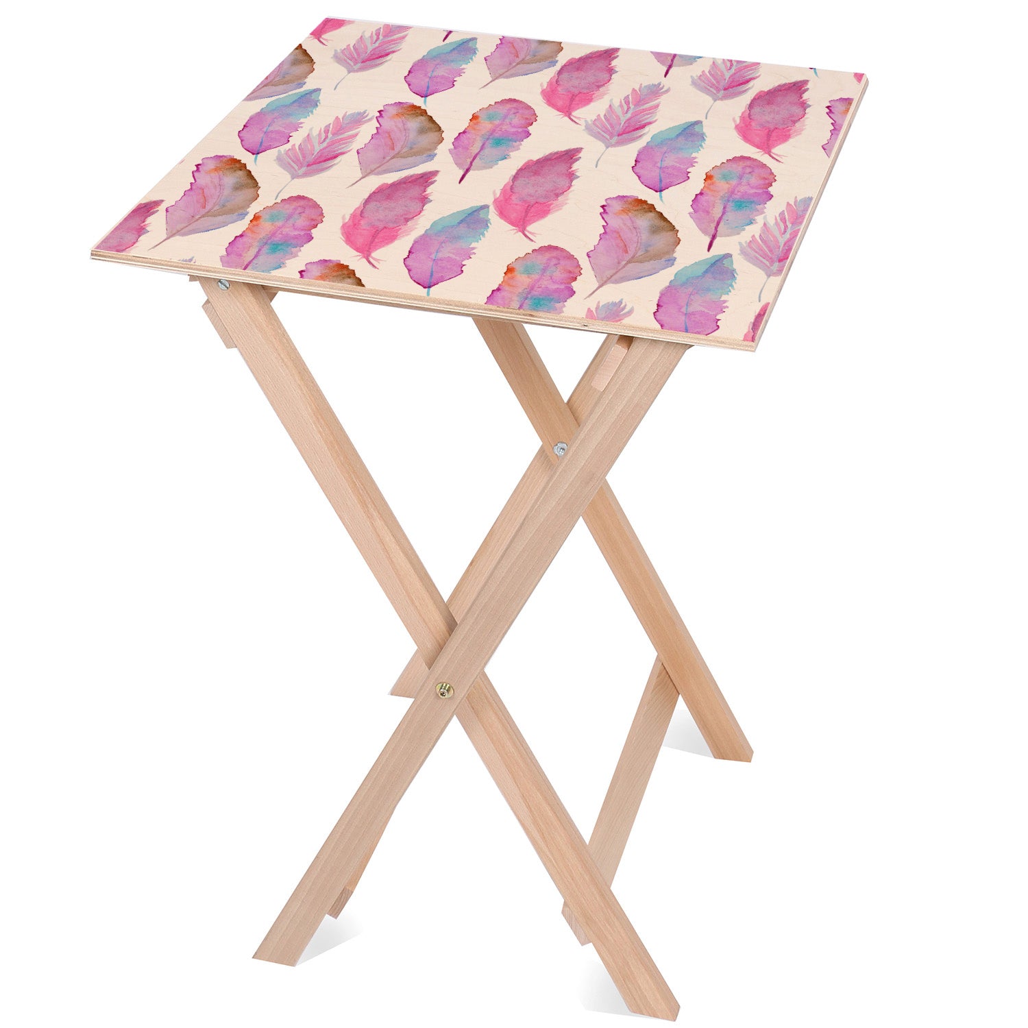 Holztisch Pink Watercolour
