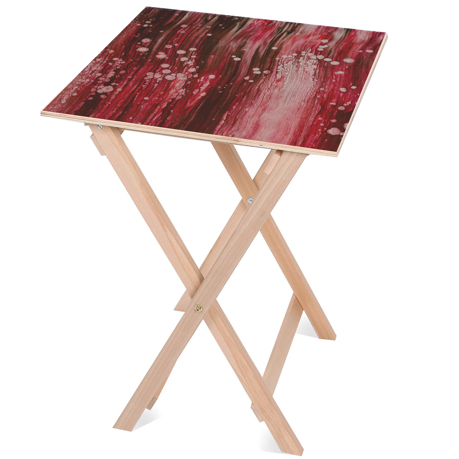 Holztisch Smudges Red