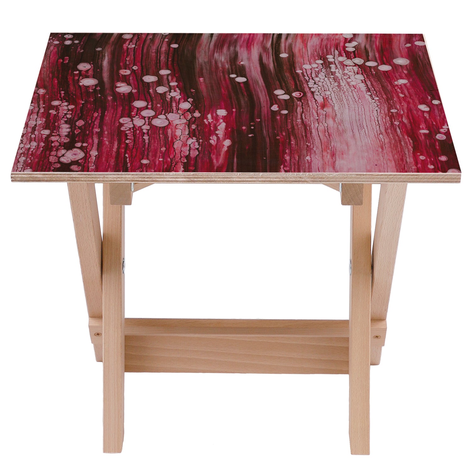 Holztisch Smudges Red-30x40 CM