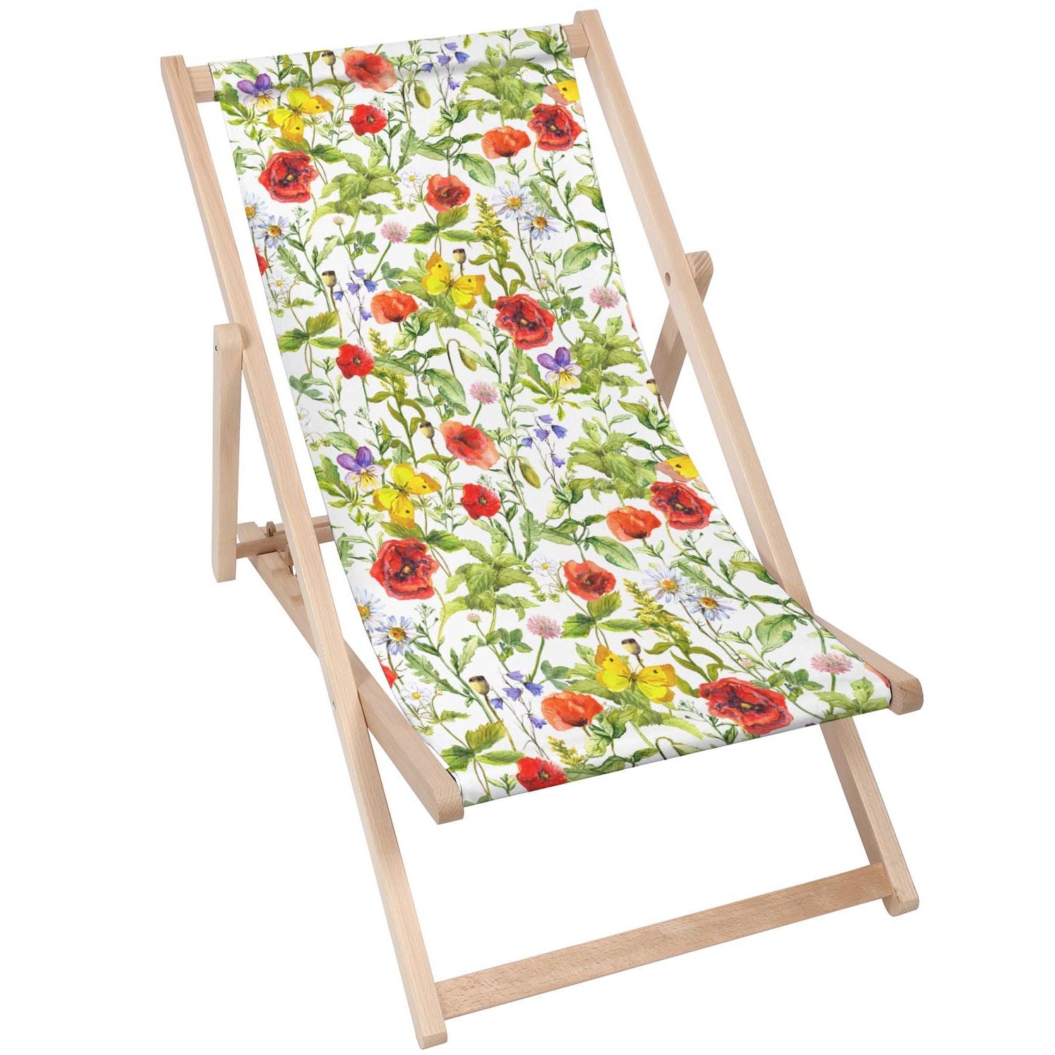 Dřevěný stolek Summer Flowers Mák-50x50 CM
