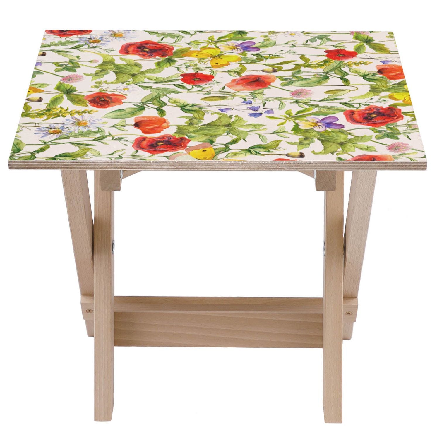 Holztisch Summer Flowers Mohnblumen-30x40 CM