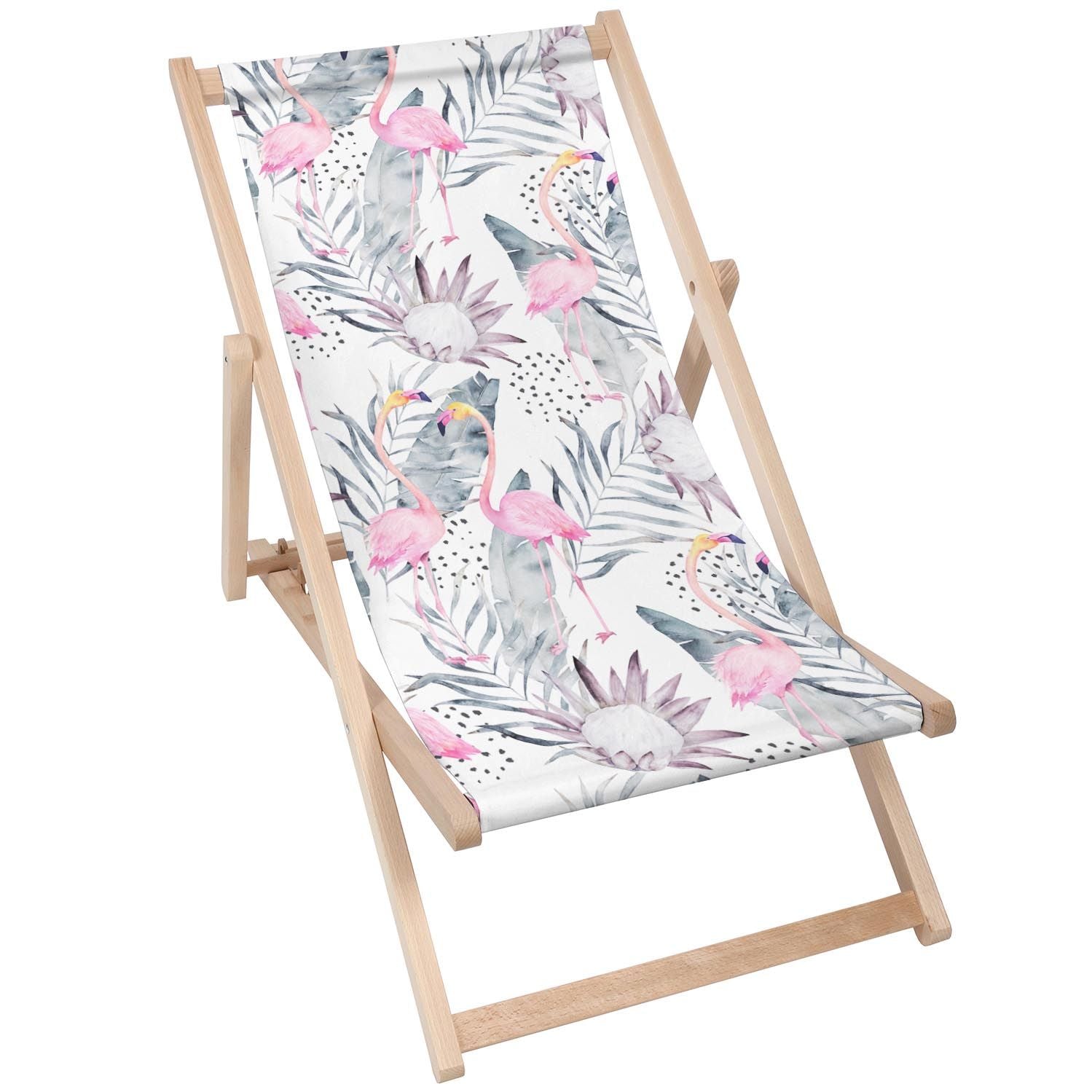 Holztisch Tropical Flamingo-50x50 CM