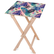 Holztisch Tropische Blätter Kunst