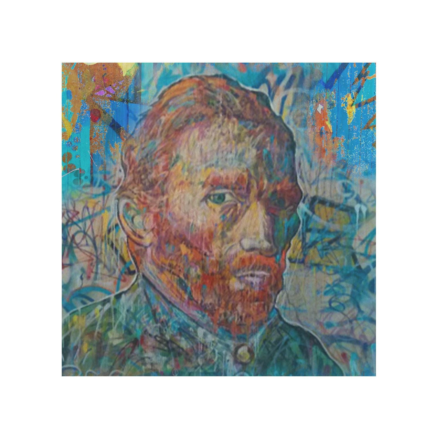 Drevený stolík Van Gogh Blue-30x40 CM