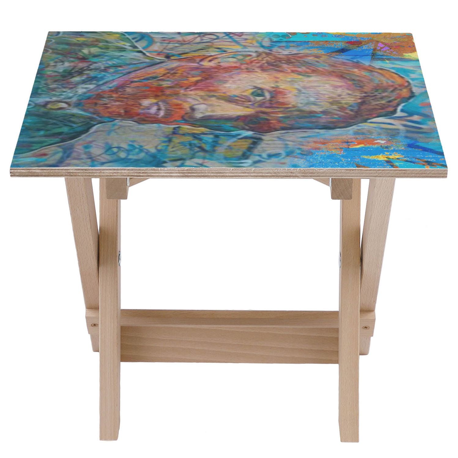 Holztisch Van Gogh Blue-50x50 CM